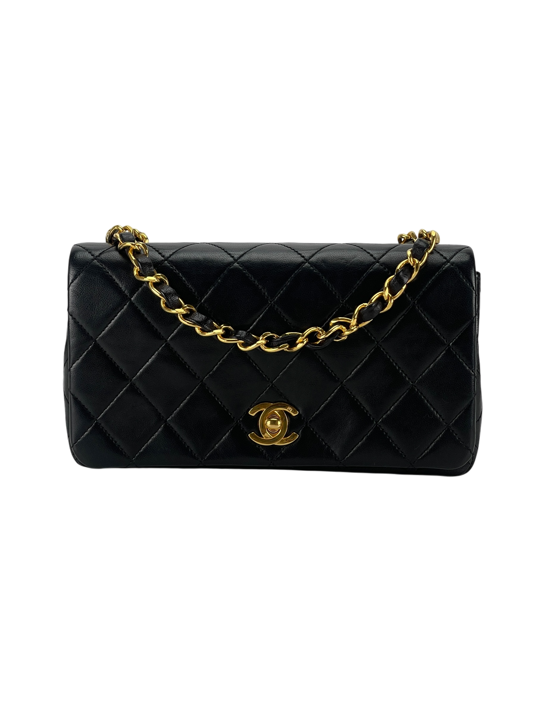 CHANEL - Lambskin Turnlock Small Full Flap Bag