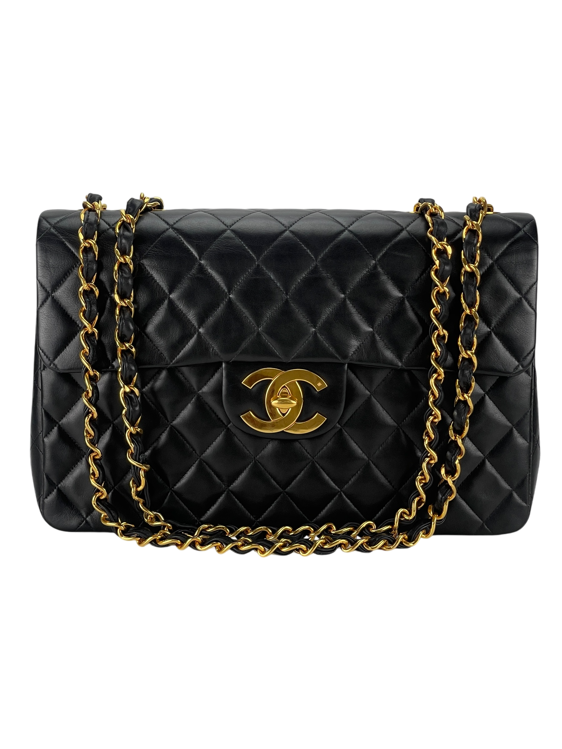 CHANEL - Lambskin Jumbo Flap Bag
