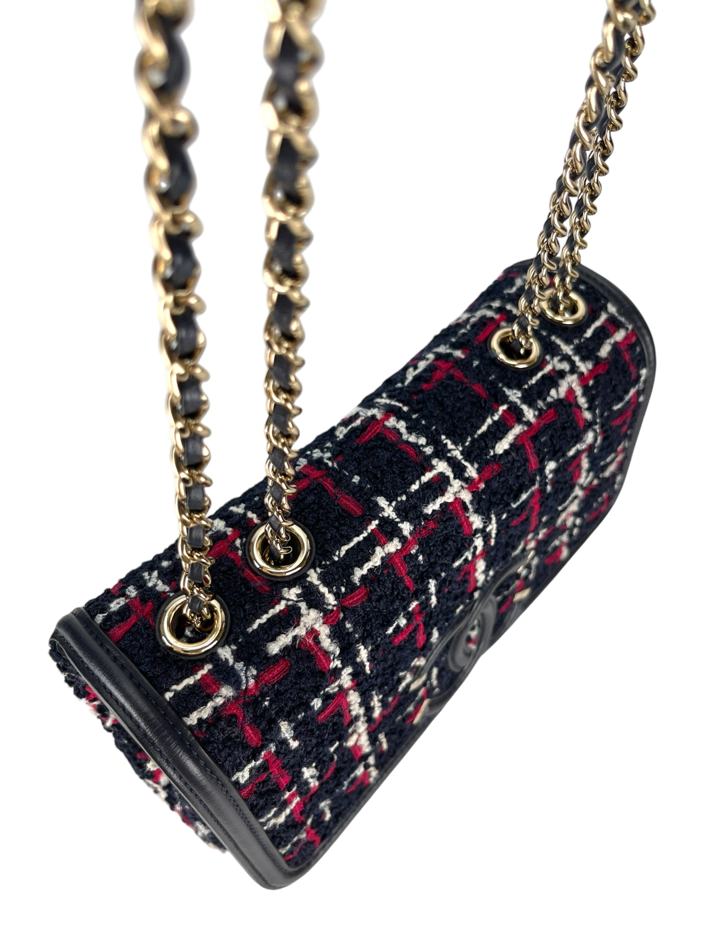 CHANEL - CC Filigree Tweed Crossbody Bag