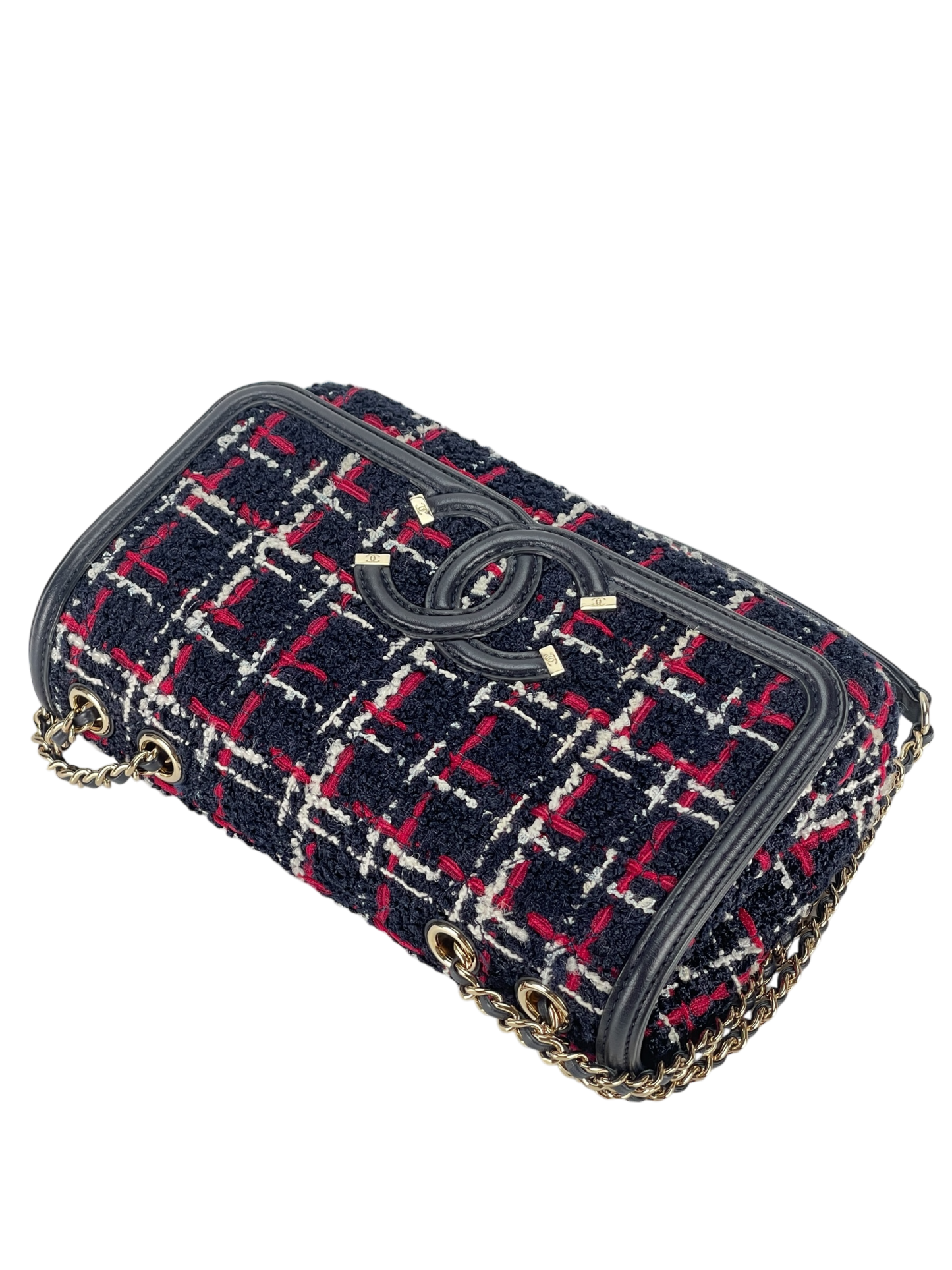 CHANEL - CC Filigree Tweed Crossbody Bag