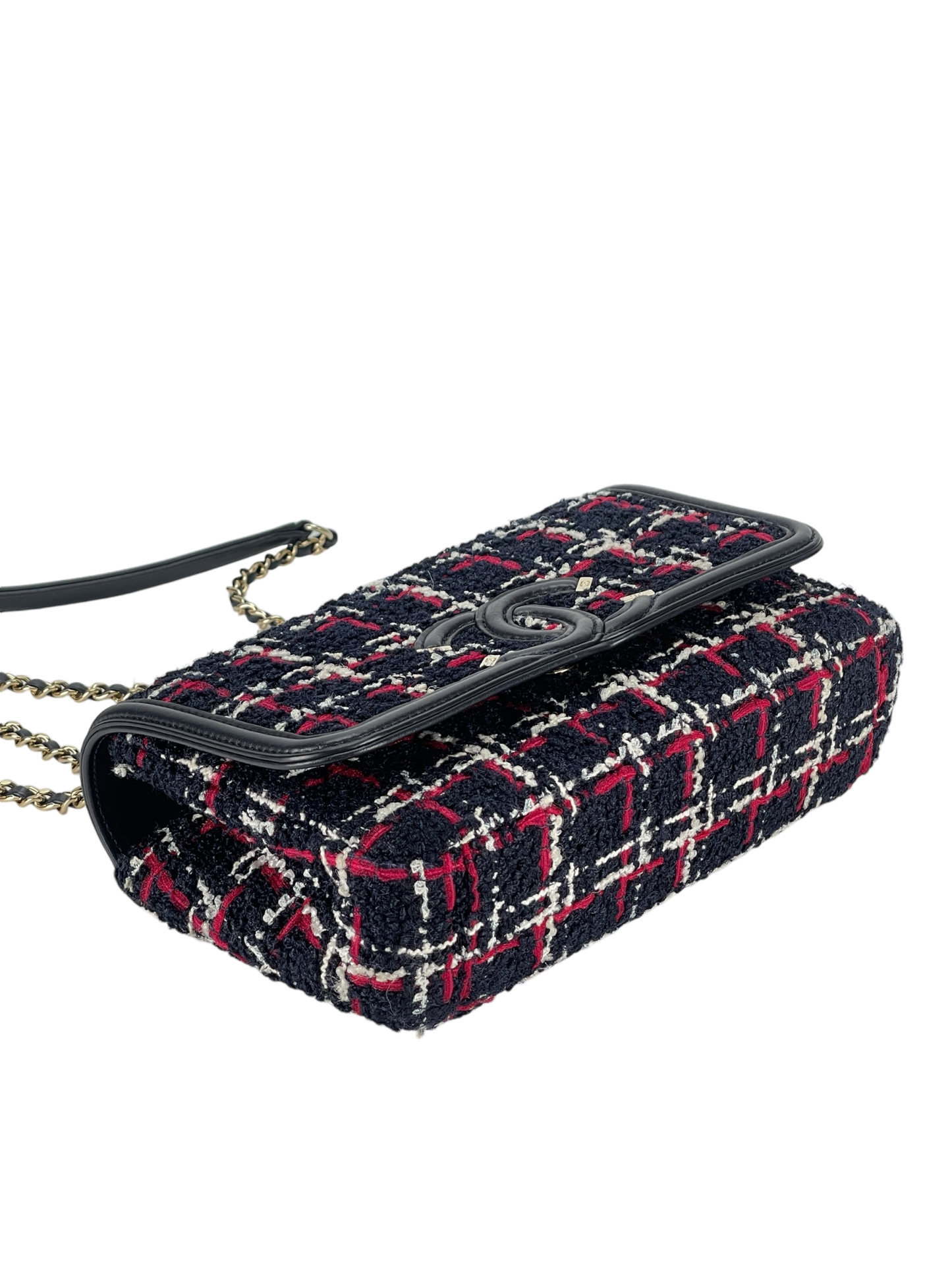 CHANEL - CC Filigree Tweed Crossbody Bag
