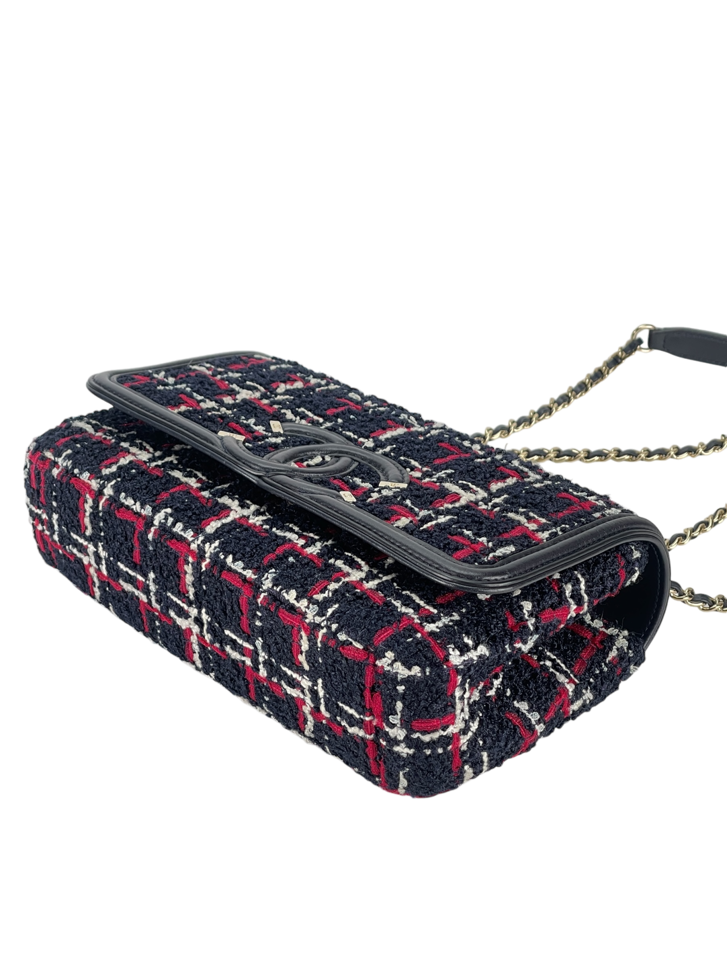 CHANEL - CC Filigree Tweed Crossbody Bag