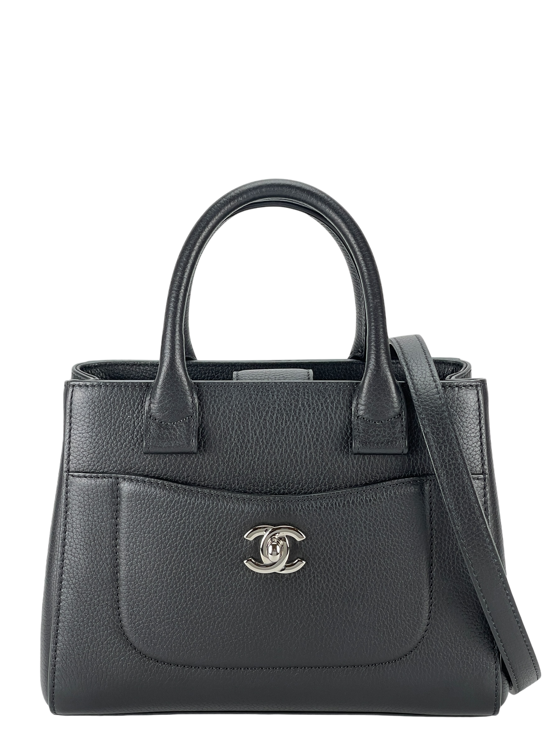 CHANEL - Grained Calfskin Mini Neo Executive Shopper Tote Black