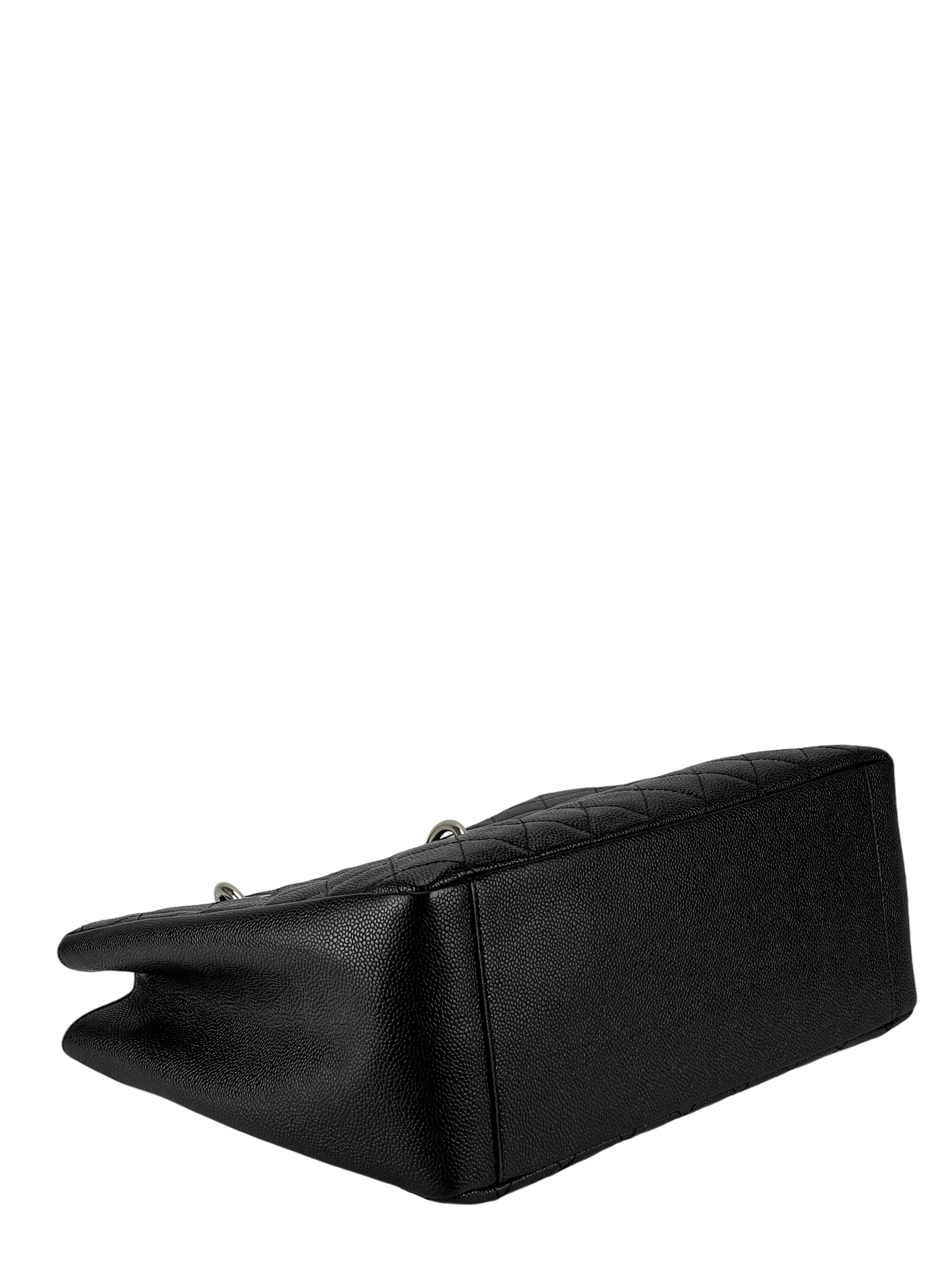 CHANEL - Black Caviar Quilted Leather Grand Shopping Tote Bag