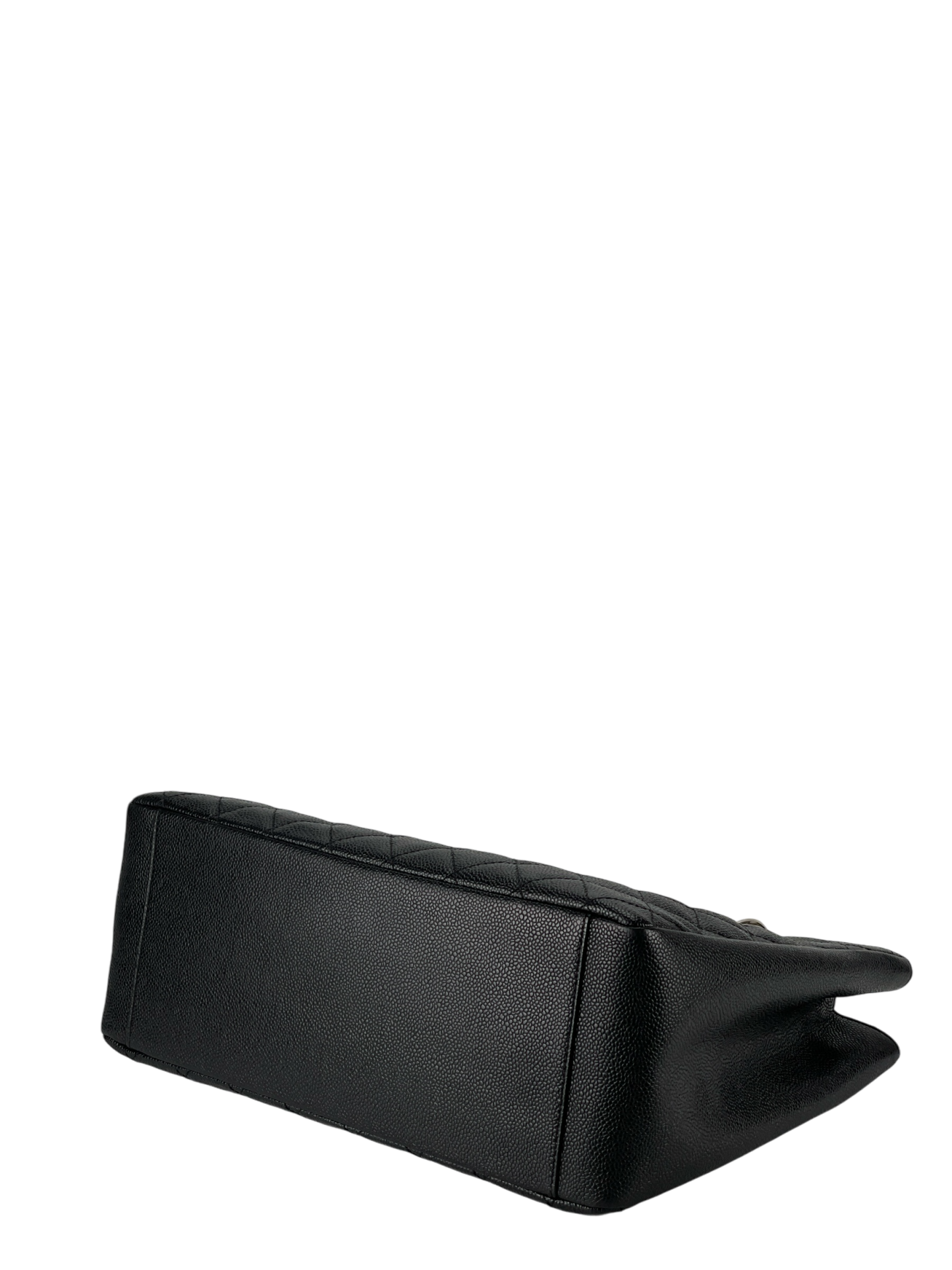 CHANEL - Black Caviar Quilted Leather Grand Shopping Tote Bag