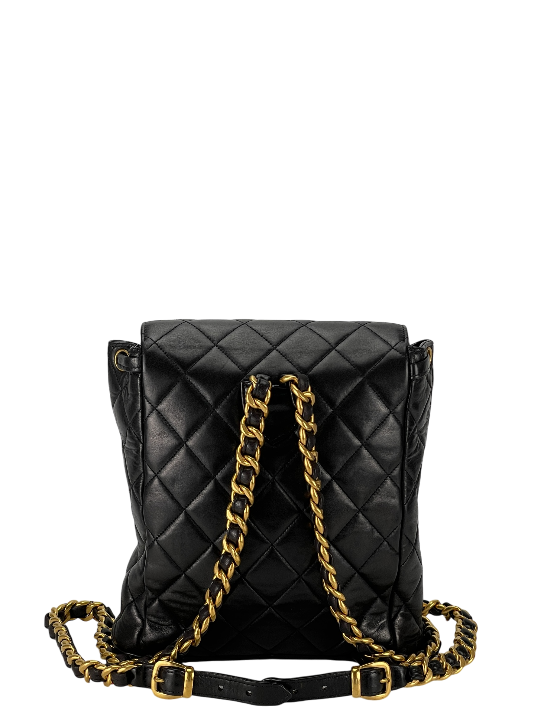 CHANEL - Black Lambskin Duma Backpack