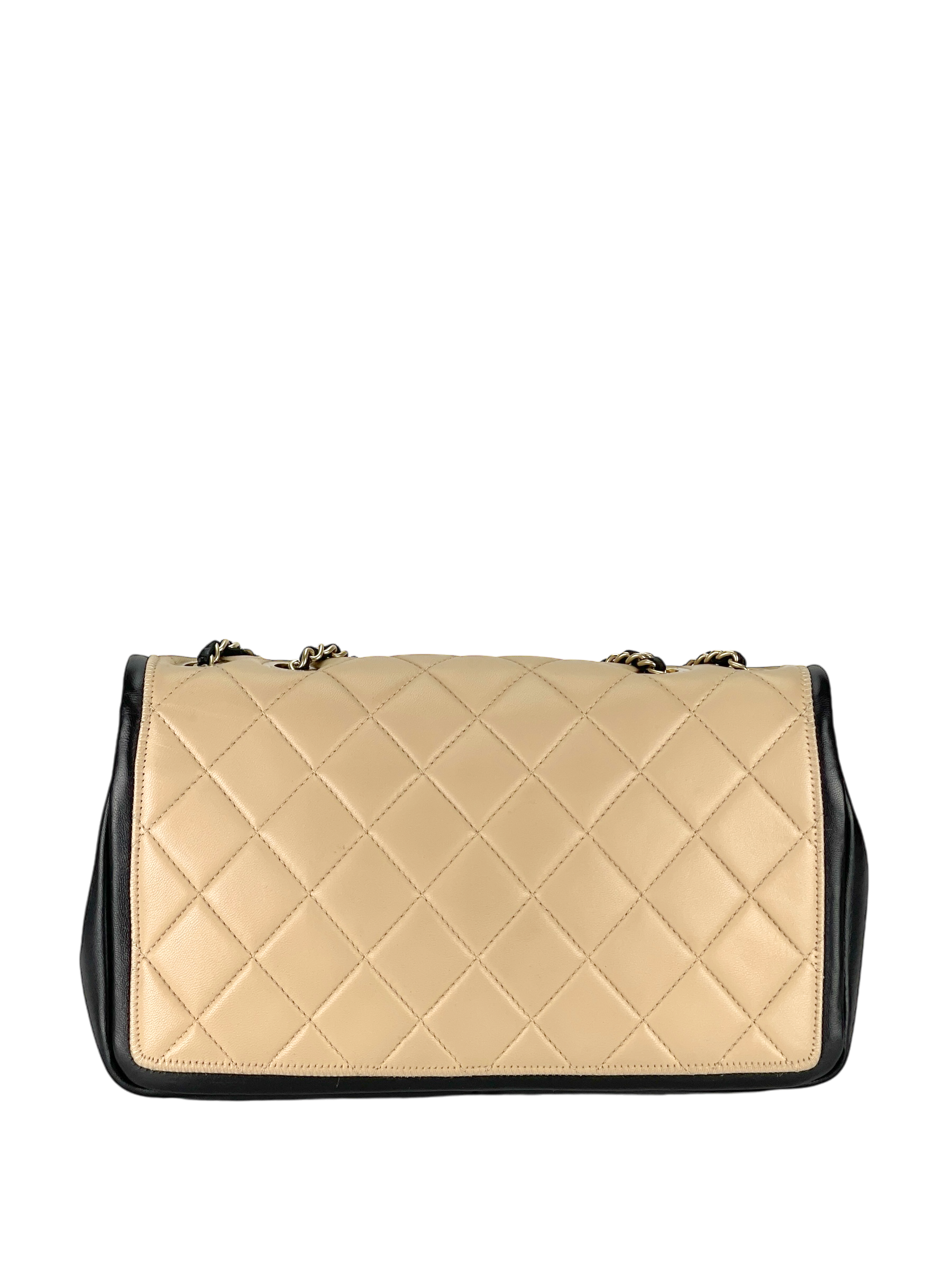 CHANEL - Calfskin Quilted Graphic Medium Flag Bag  