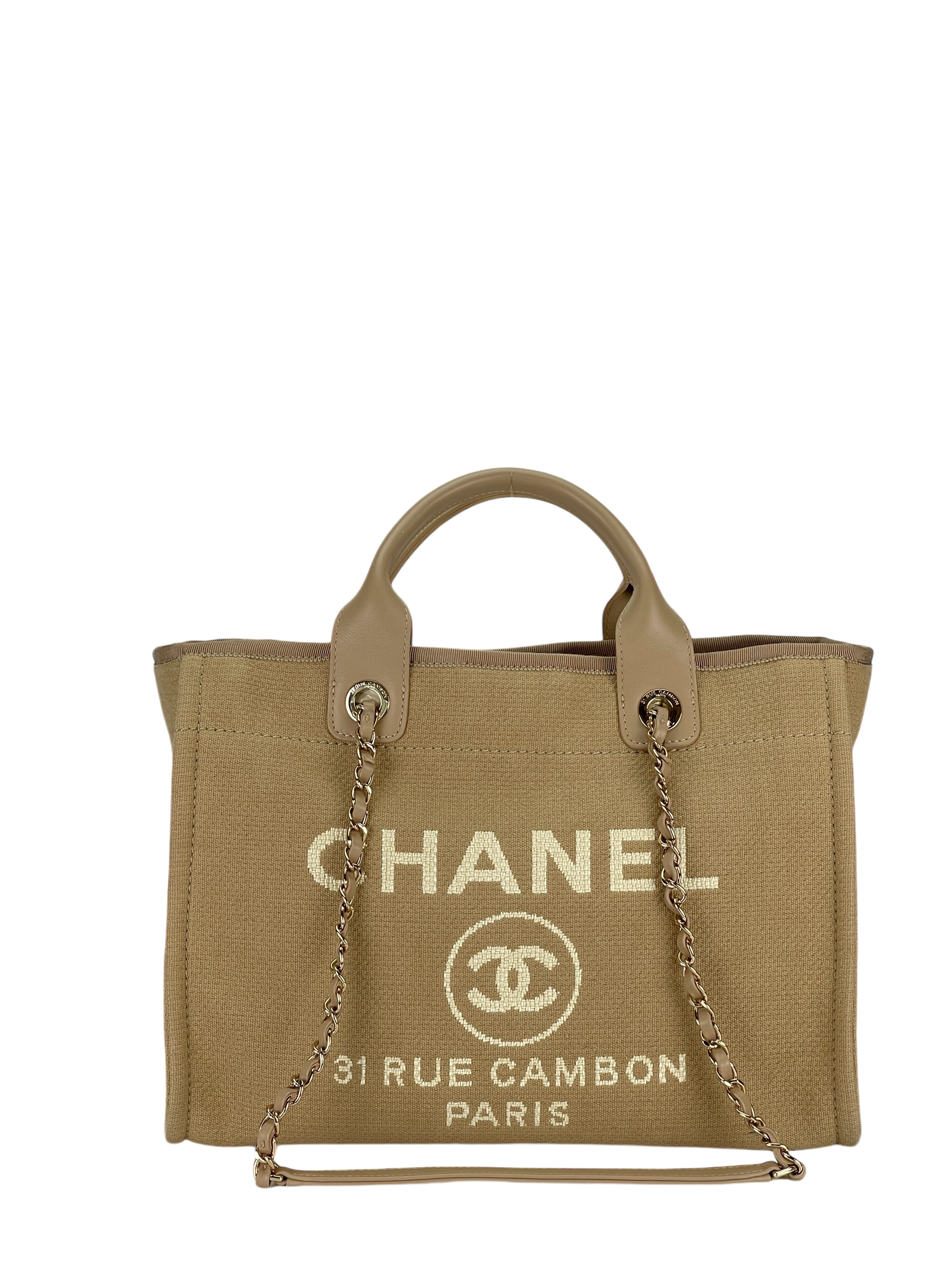 CHANEL - Straw Raffia Deauville GM Tote Bag