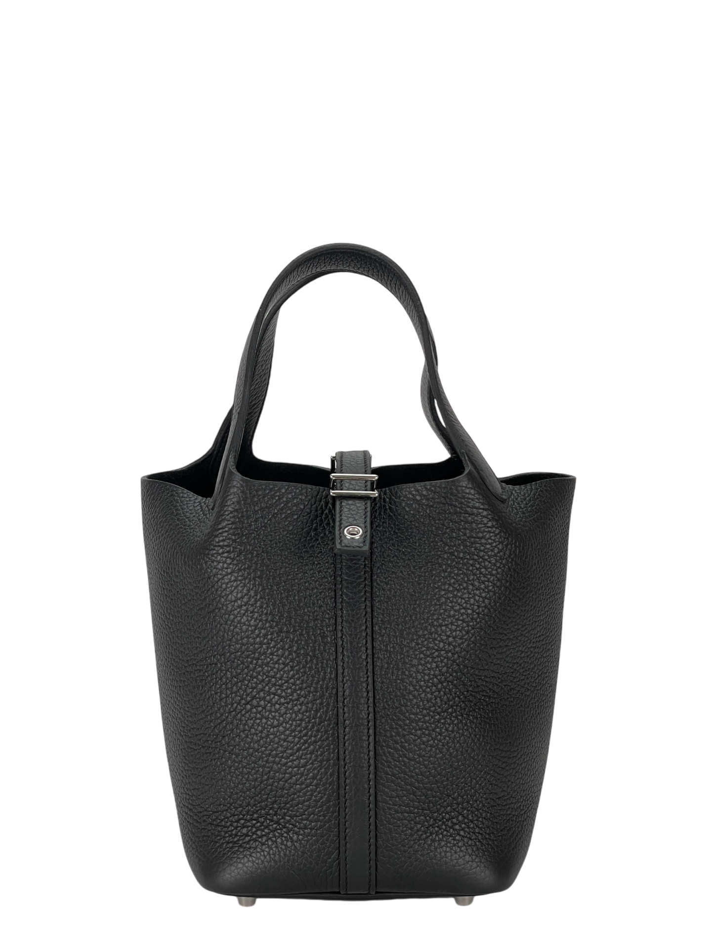 HERMES - Picotin 18 Black Clemence Palladium Hardware