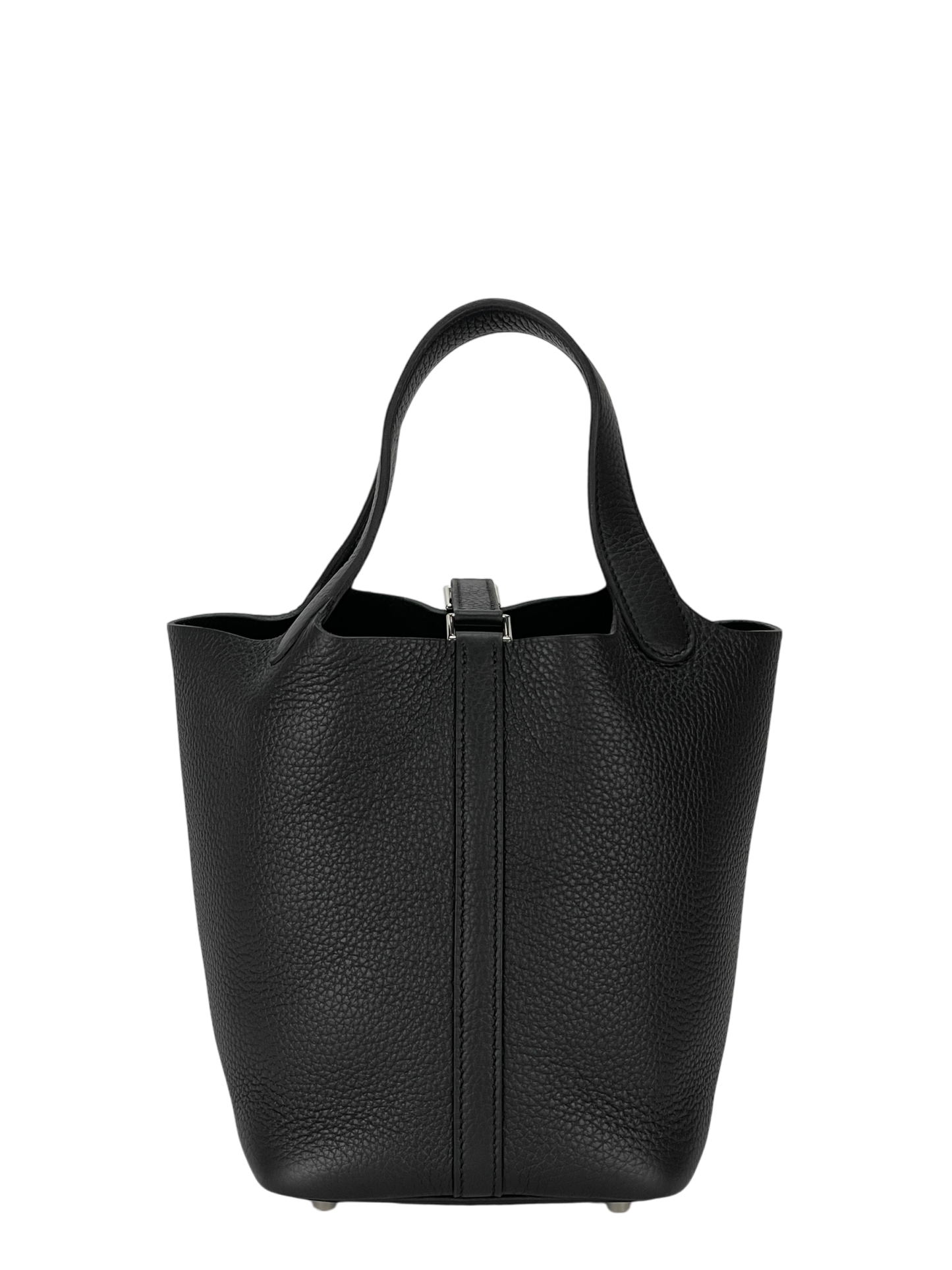 HERMES - Picotin 18 Black Clemence Palladium Hardware