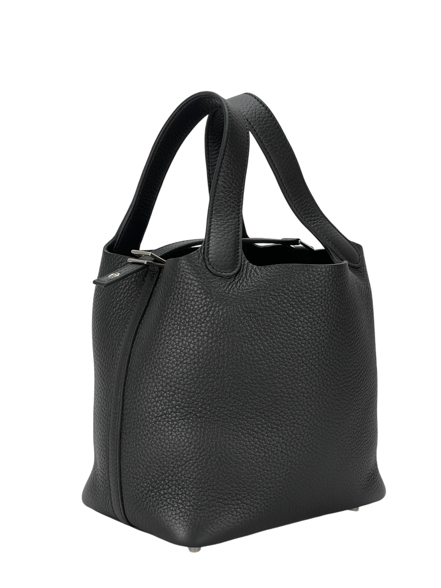 HERMES - Picotin 18 Black Clemence Palladium Hardware