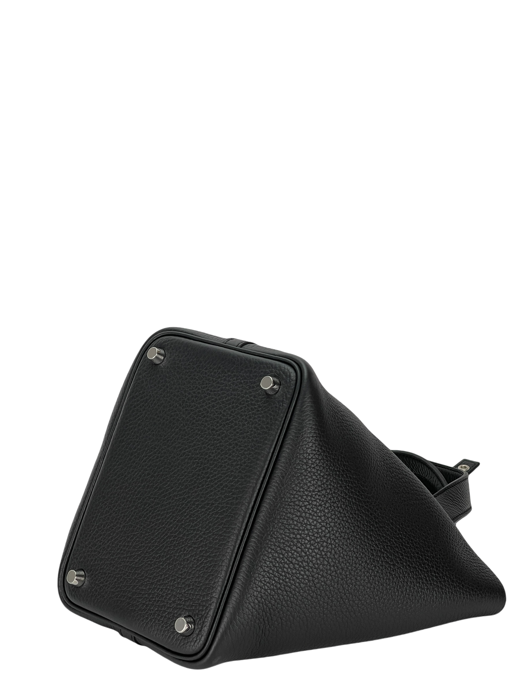 HERMES - Picotin 18 Black Clemence Palladium Hardware