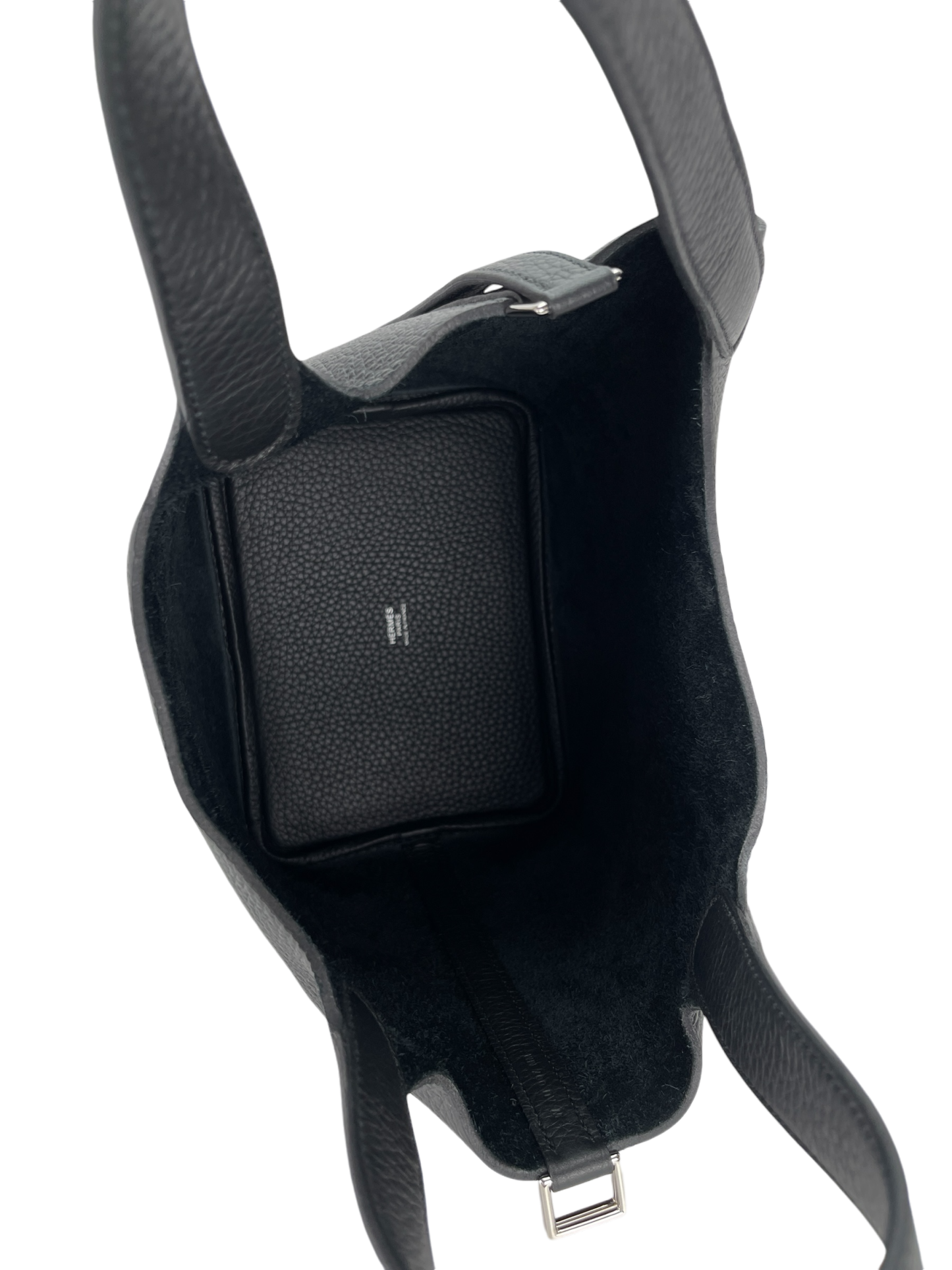 HERMES - Picotin 18 Black Clemence Palladium Hardware