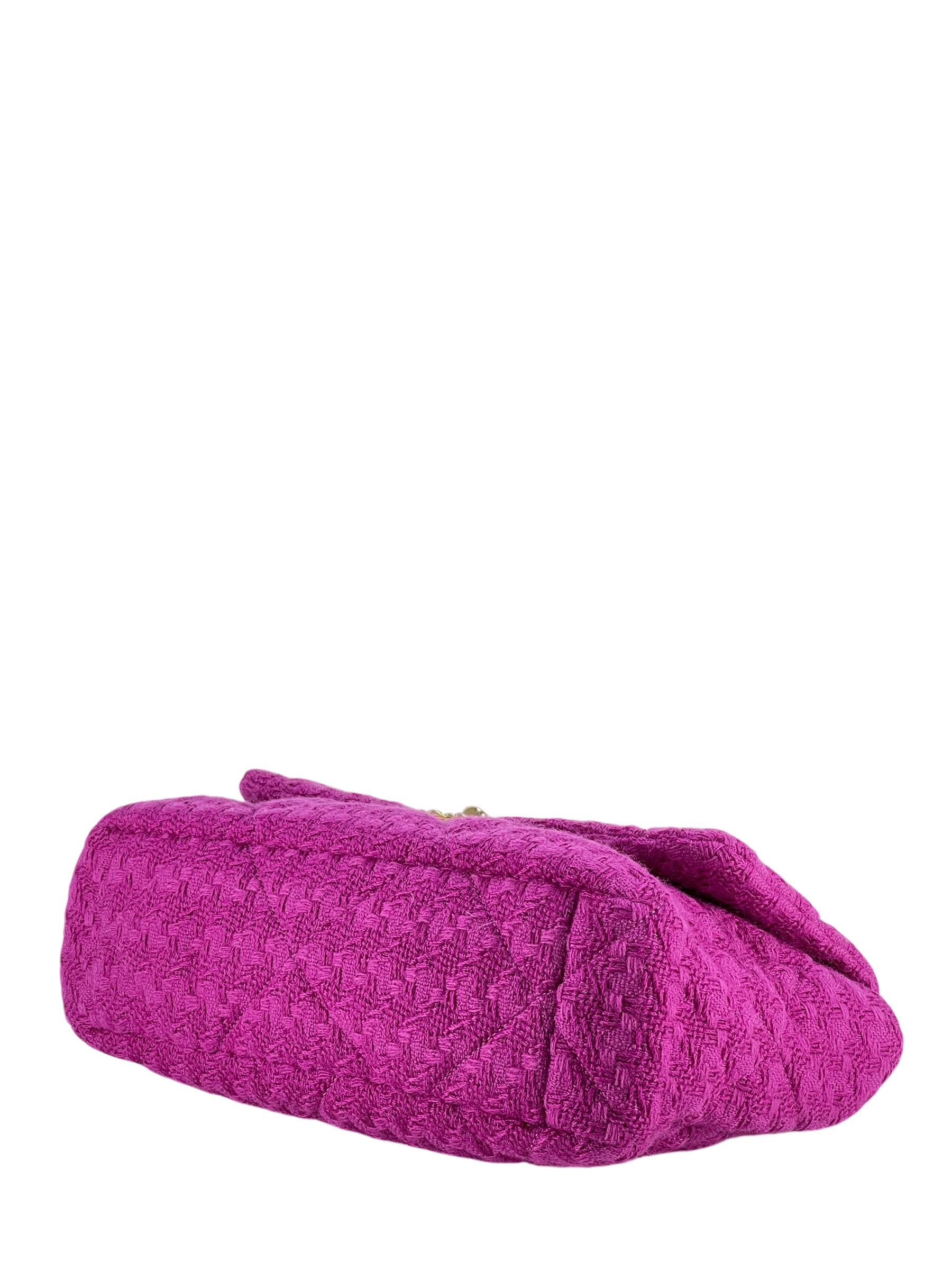 CHANEL - 19 Large Flap Bag Fuchsia Tweed
