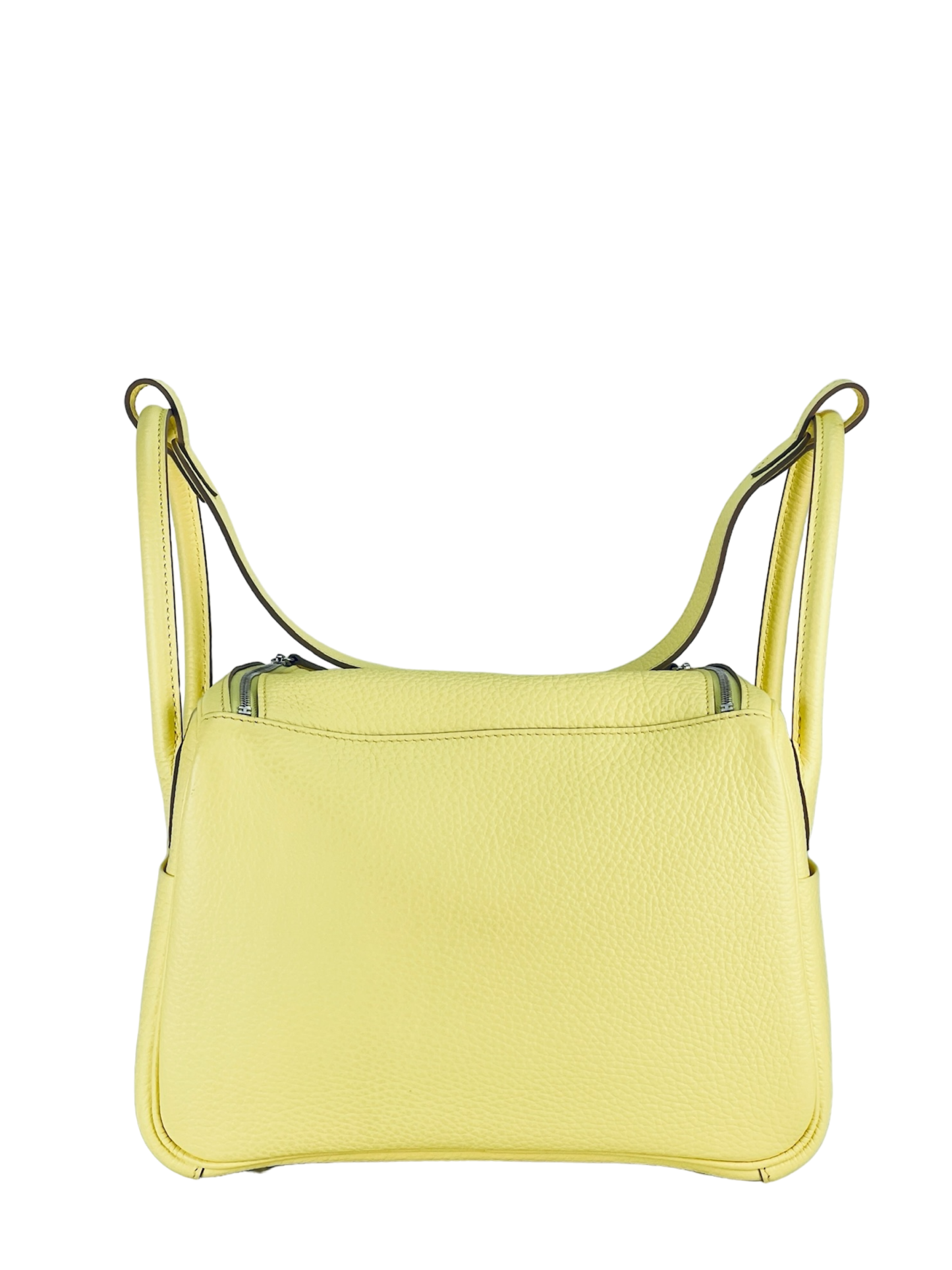HERMES - Lindy 26 0Y Limoncello Clemence Palladium Hardware