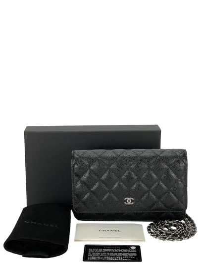 CHANEL - WOC Cavair Leather Crossbody Bag
