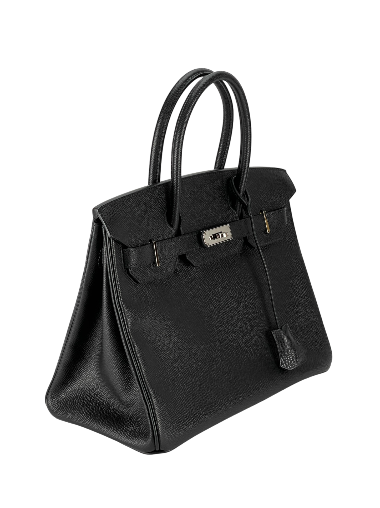 HERMES - Birkin 30 Black Epsom Sliver Hardware