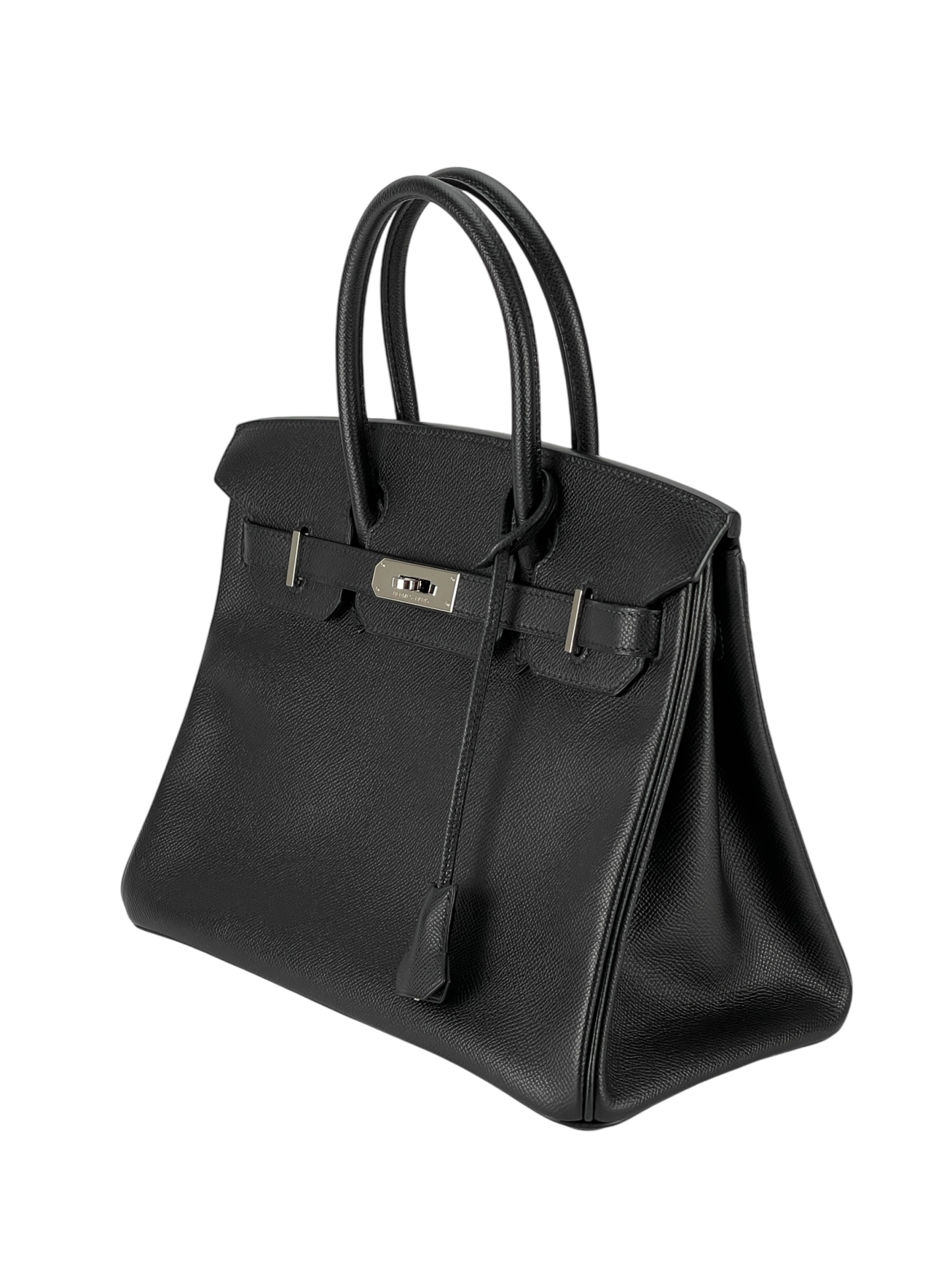 HERMES - Birkin 30 Black Epsom Sliver Hardware
