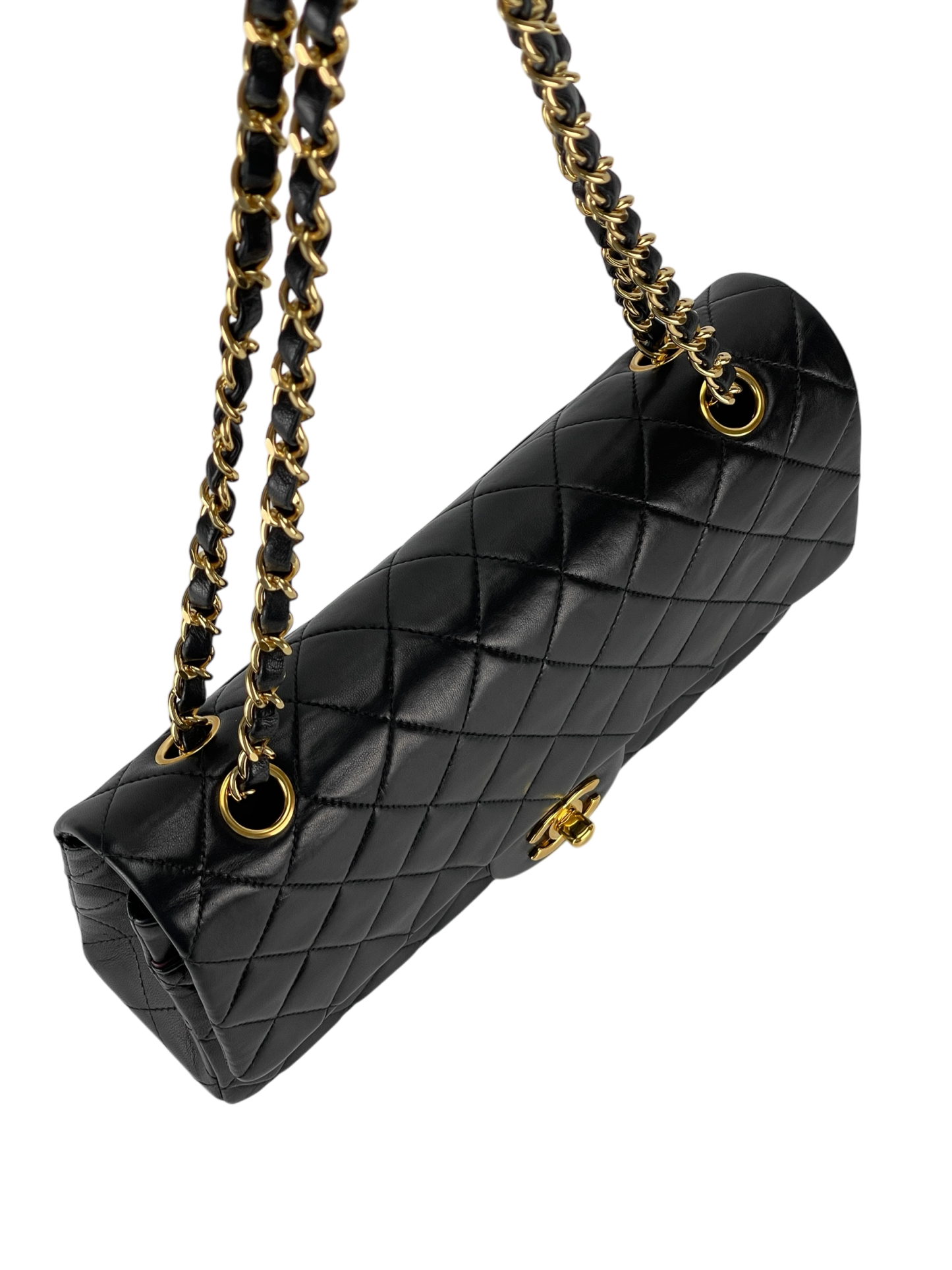 CHANEL - Medium Classic Double Flap Black Lambskin Gold Hardware