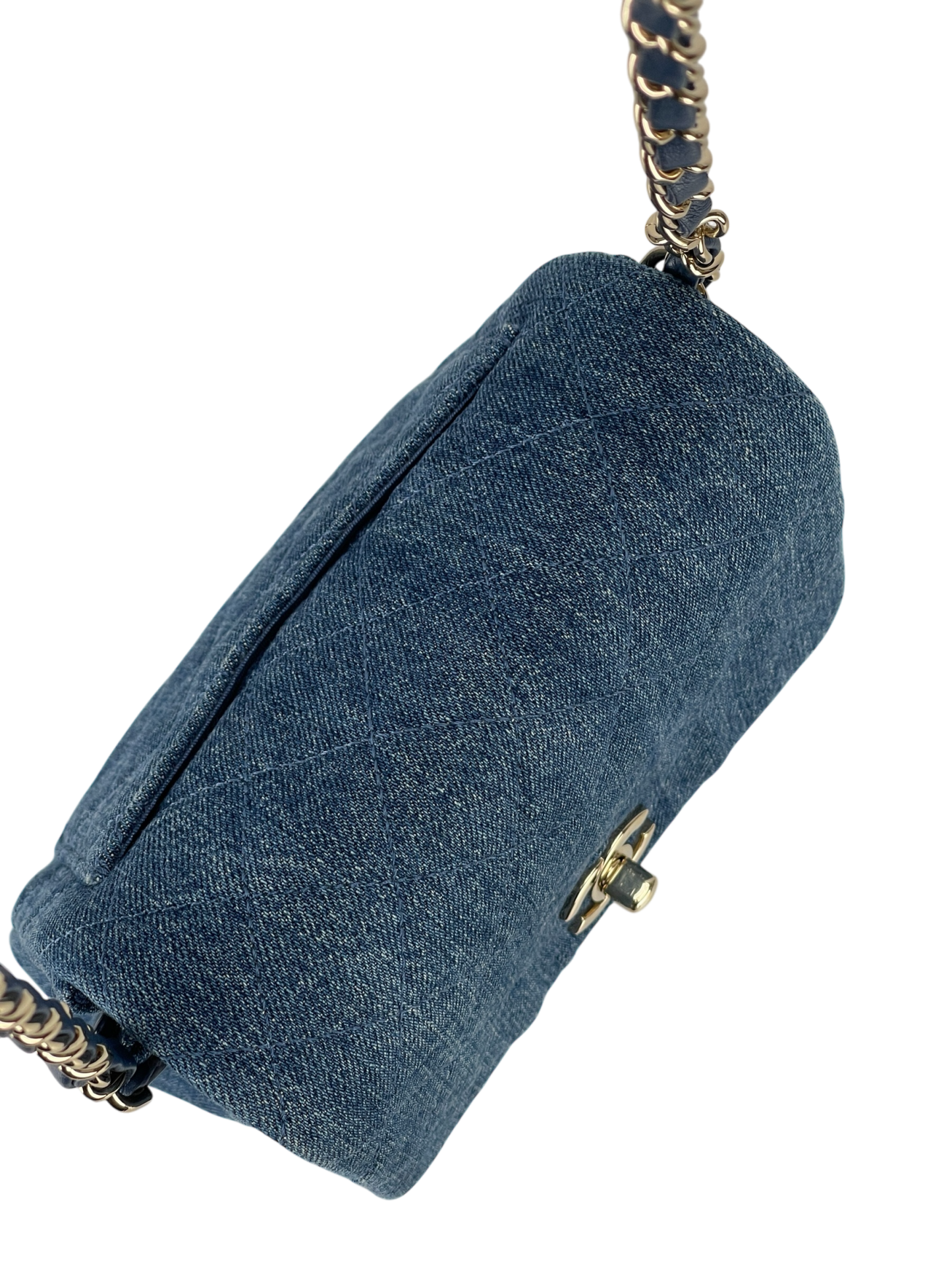 CHANEL - Flap Bag Shoulder Bag Blue Denim