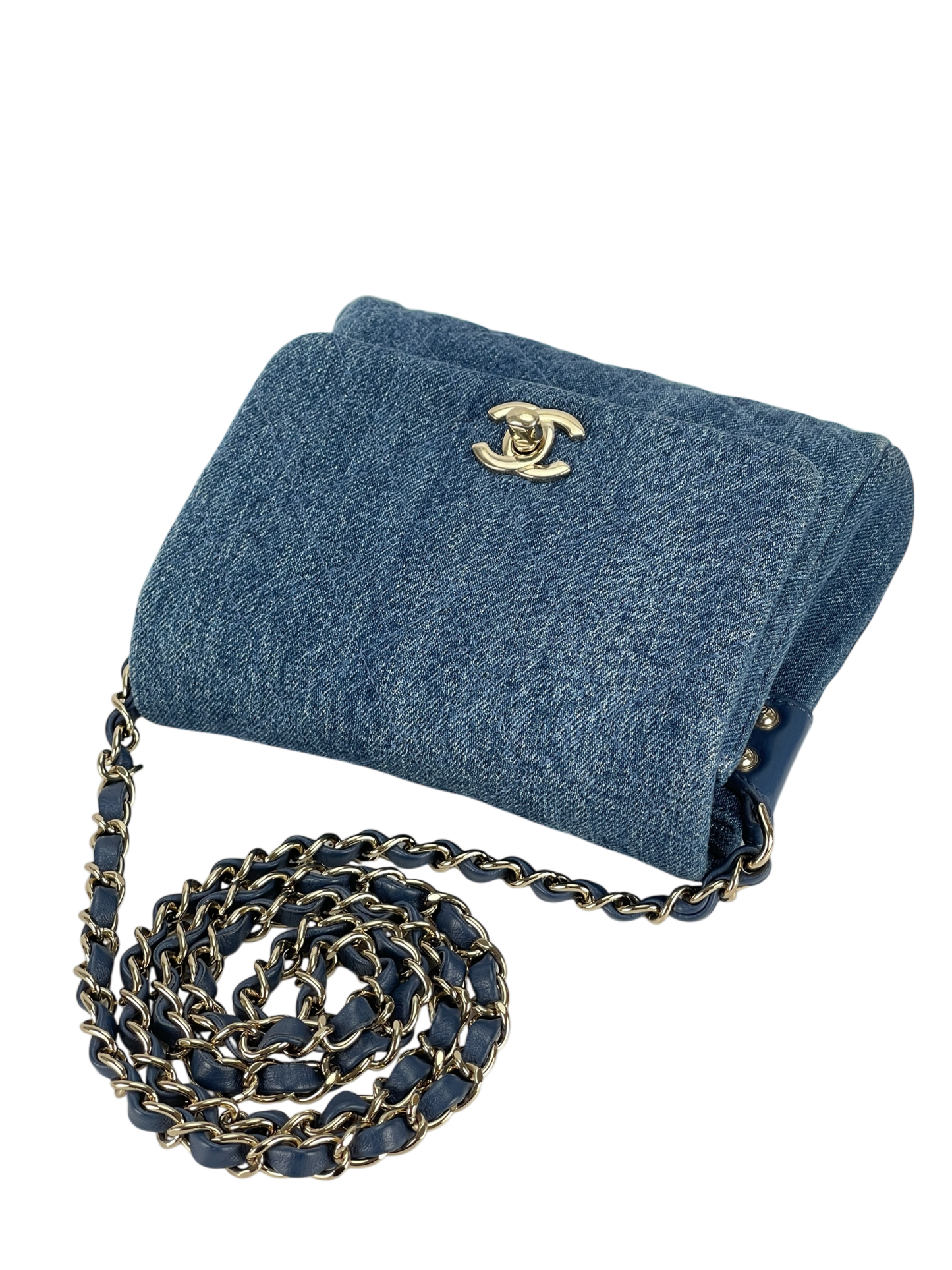CHANEL - Flap Bag Shoulder Bag Blue Denim