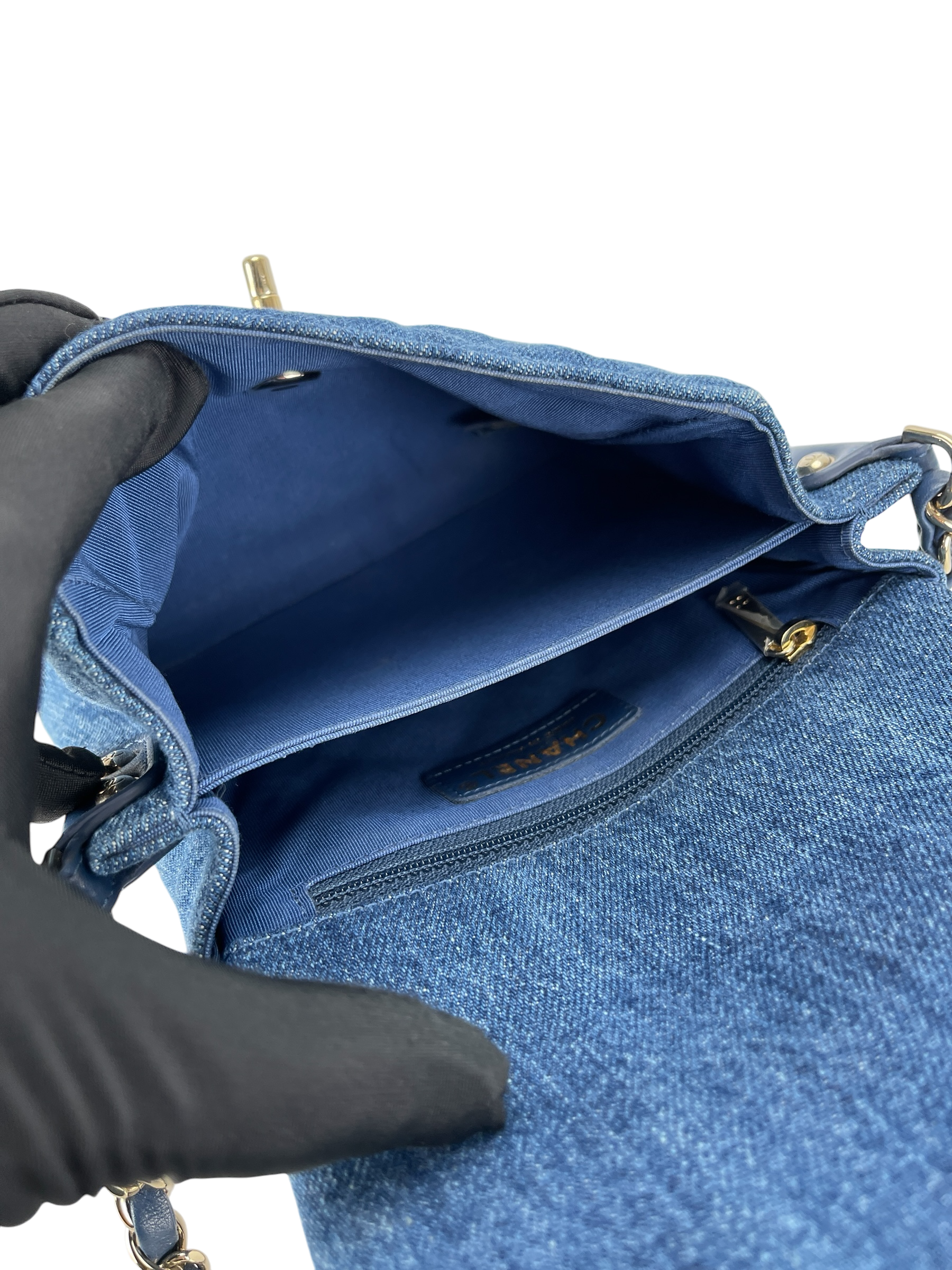 CHANEL - Flap Bag Shoulder Bag Blue Denim