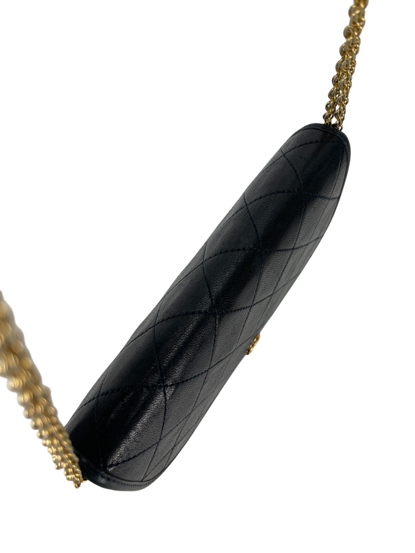 CHANEL - 1980's Small Evening Shoulder Bag Navy Lambskin