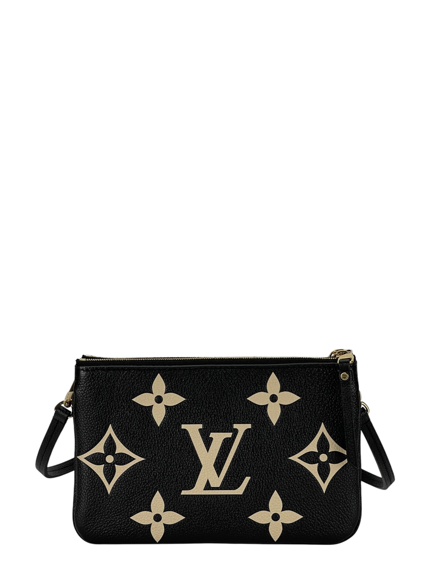 LOUIS VUITTON - Double Zip Pochette Bicolor Monogram Empreinte Giant