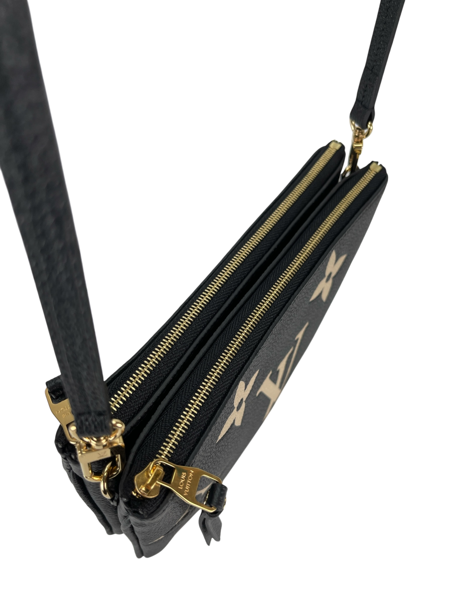 LOUIS VUITTON - Double Zip Pochette Bicolor Monogram Empreinte Giant