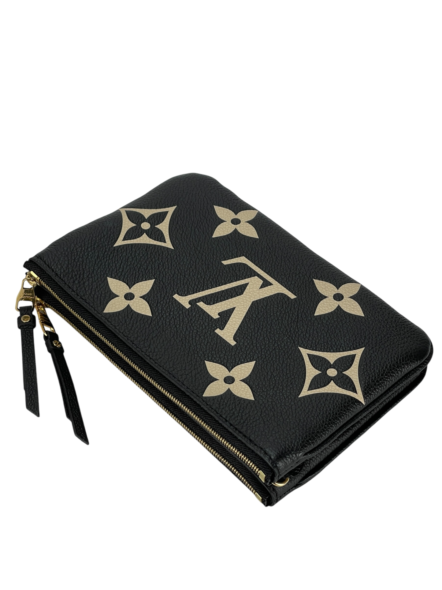 LOUIS VUITTON - Double Zip Pochette Bicolor Monogram Empreinte Giant