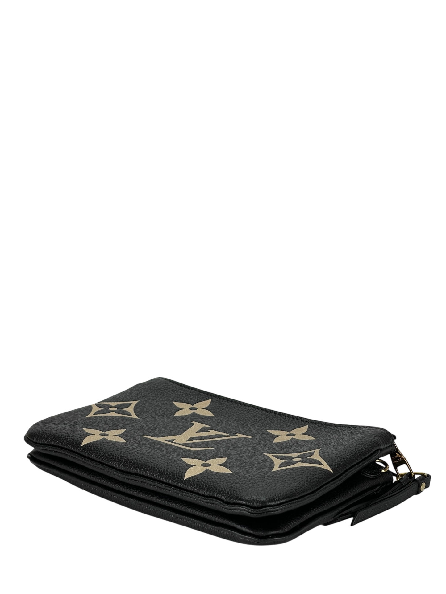 LOUIS VUITTON - Double Zip Pochette Bicolor Monogram Empreinte Giant
