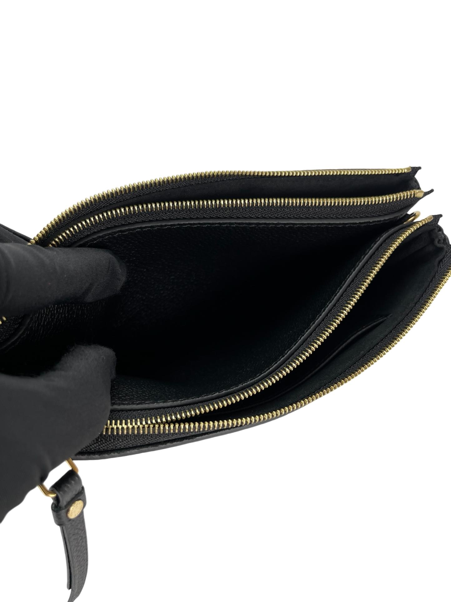 LOUIS VUITTON - Double Zip Pochette Bicolor Monogram Empreinte Giant