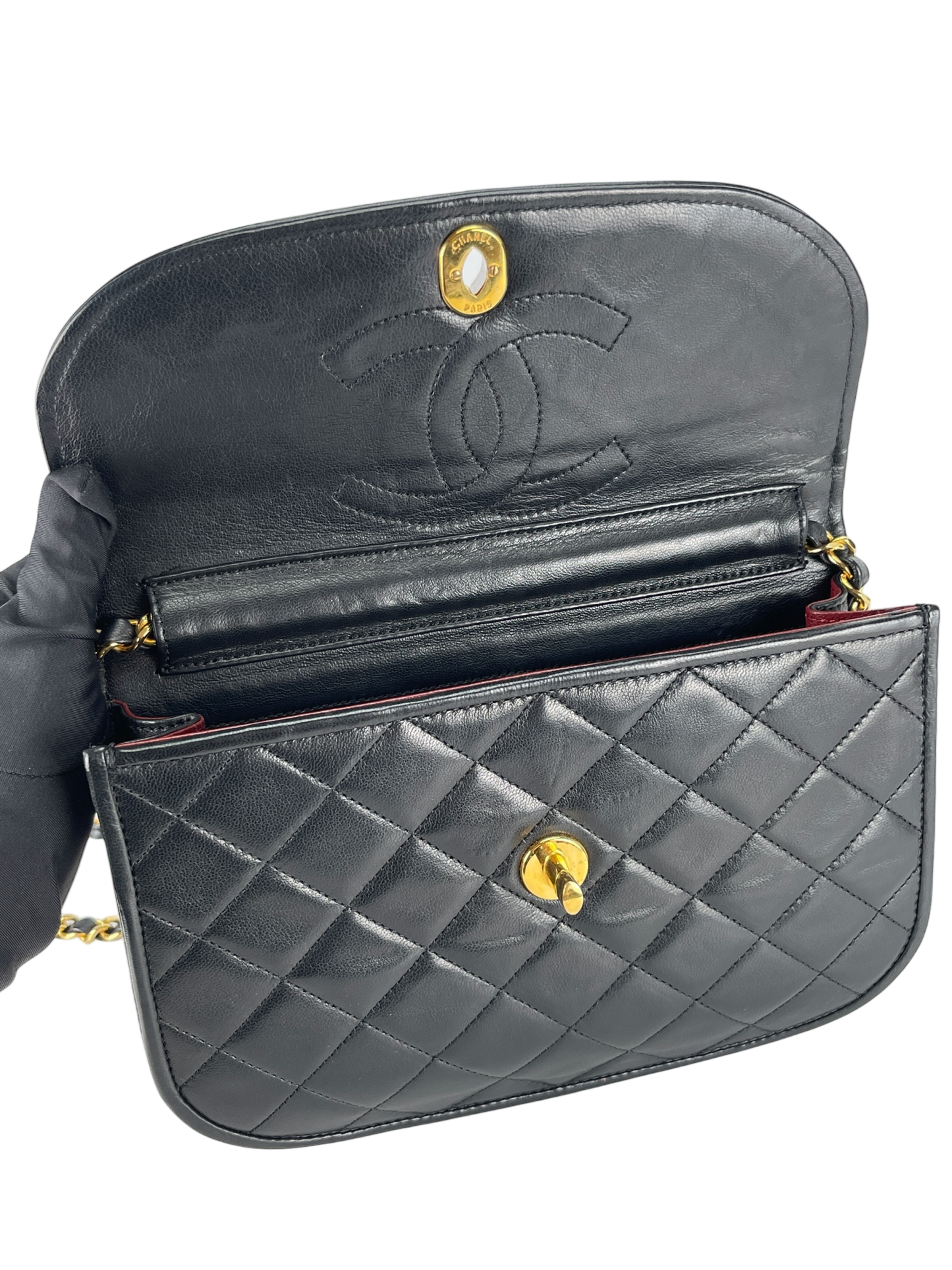 CHANEL - Paris Limited Edition Flap Bag Black Lambskin