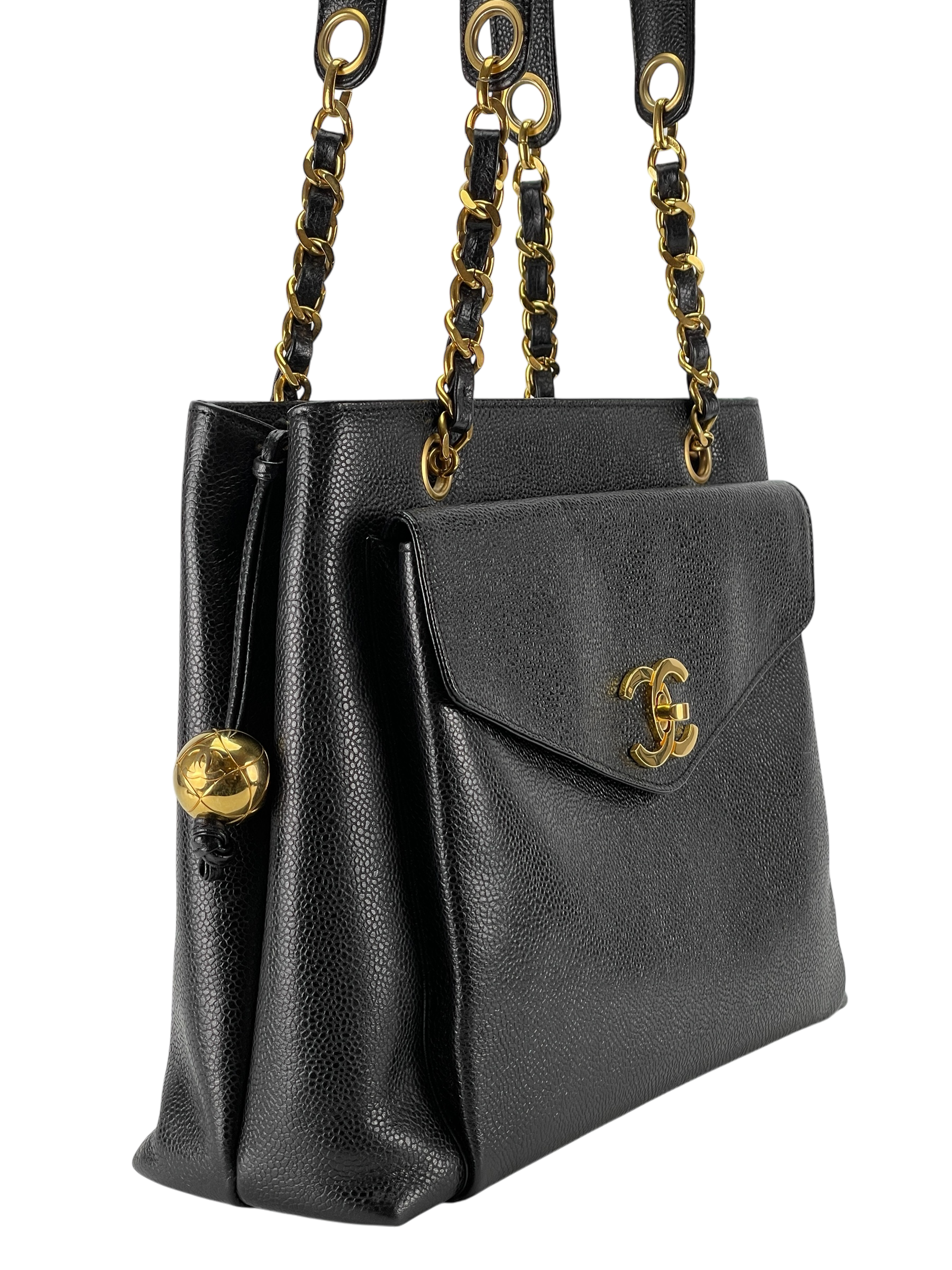 CHANEL - CC Shopper Tote Black Caviar