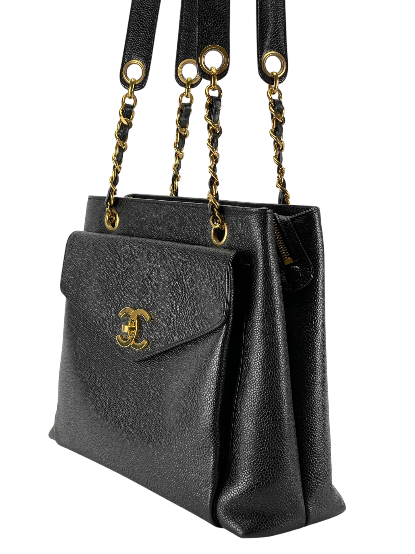 CHANEL - CC Shopper Tote Black Caviar