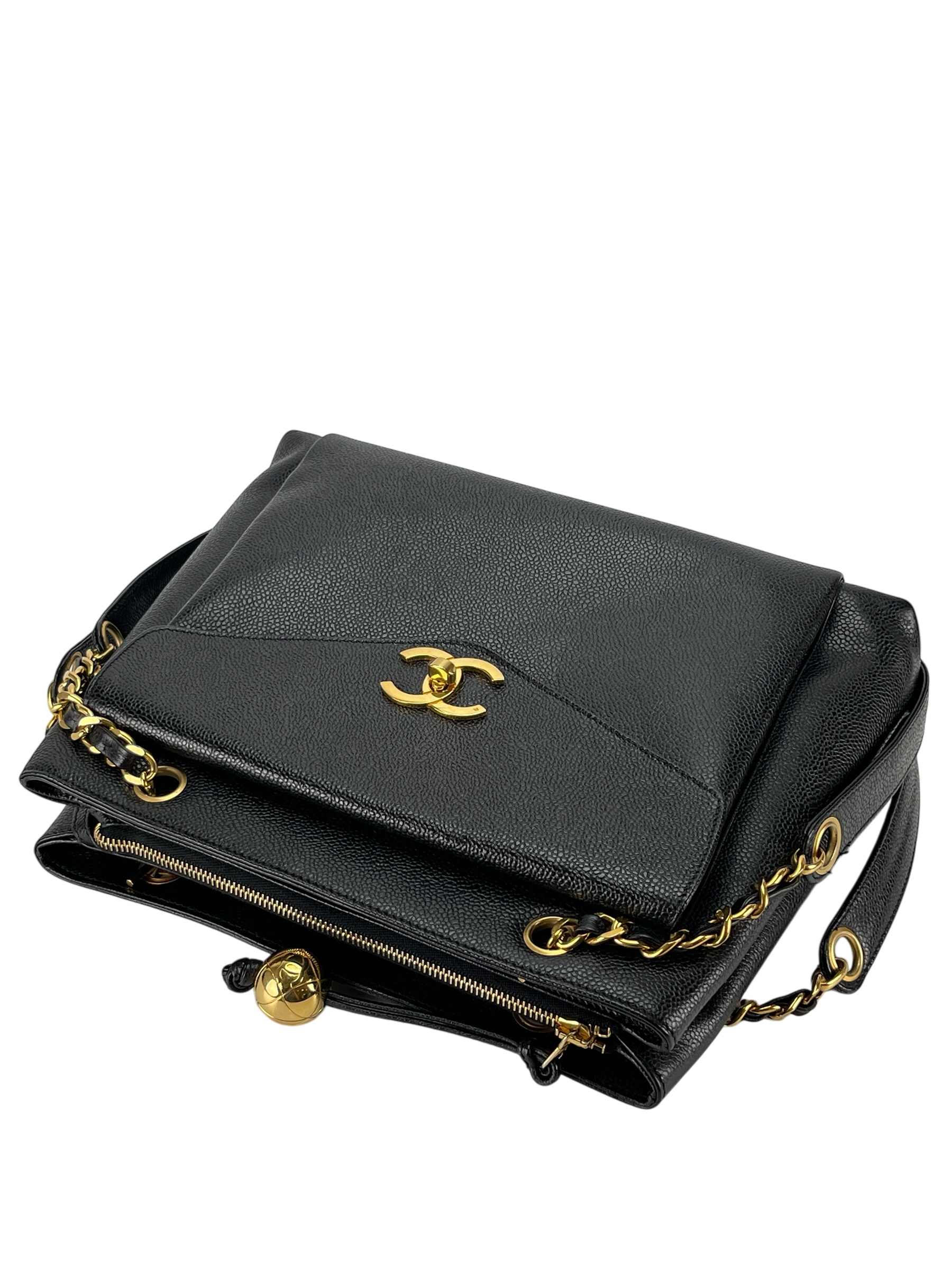 CHANEL - CC Shopper Tote Black Caviar