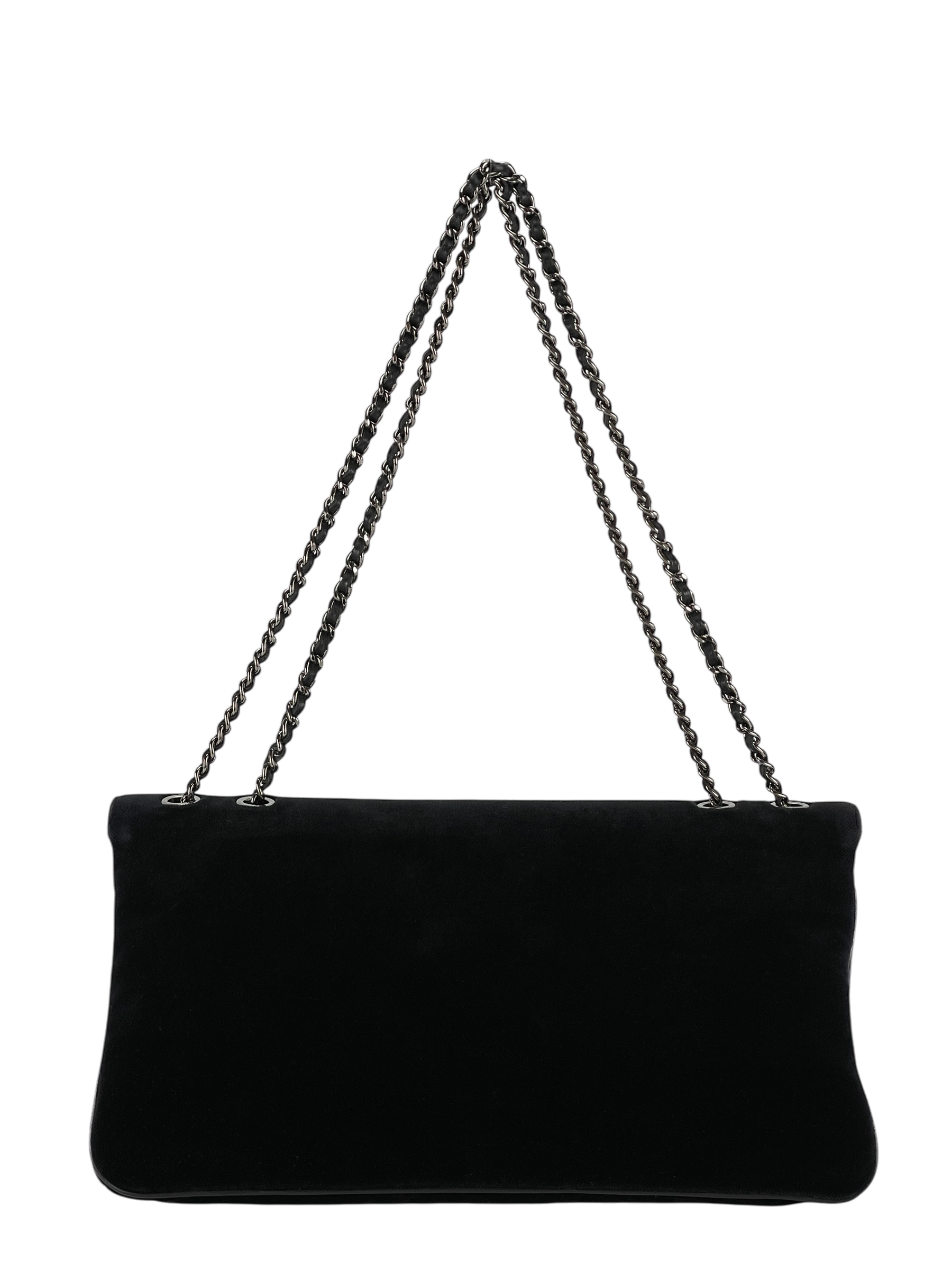 CHANEL - Giant Reissue Flap Shoulder Bag Black Velvet