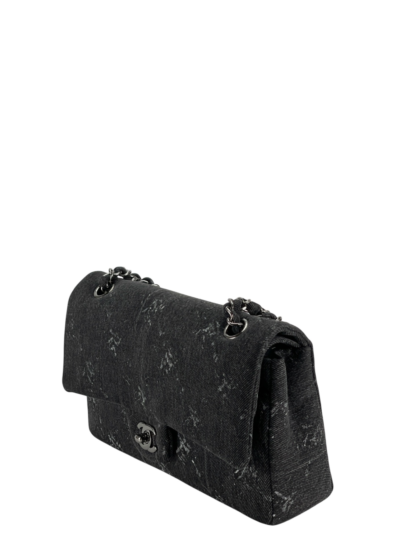 CHANEL - Matelasse Denim CF25 Chain Shoulder Bag
