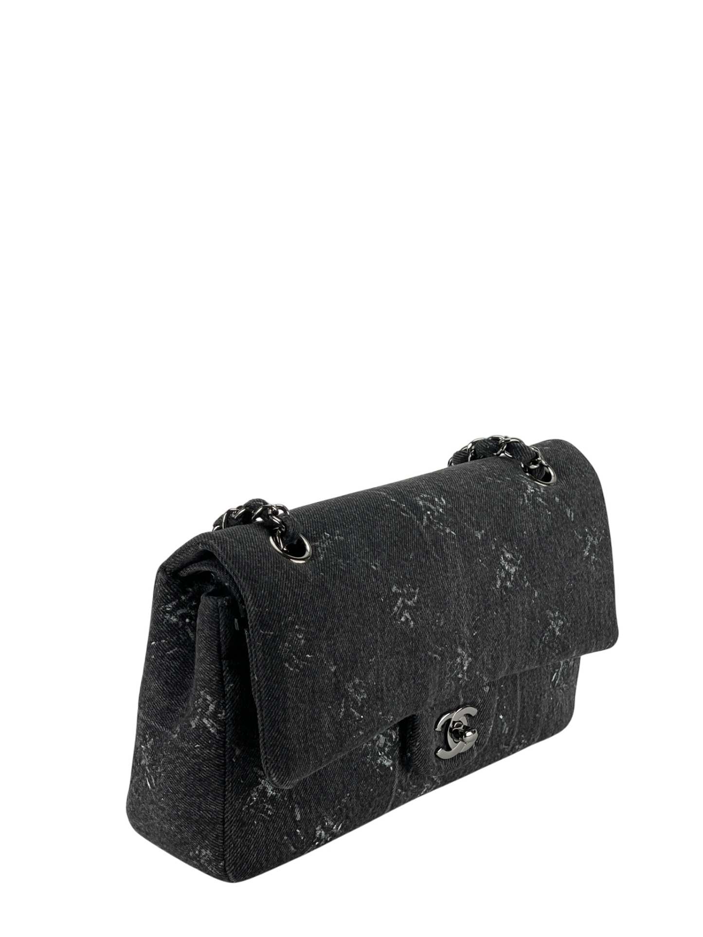 CHANEL - Matelasse Denim CF25 Chain Shoulder Bag