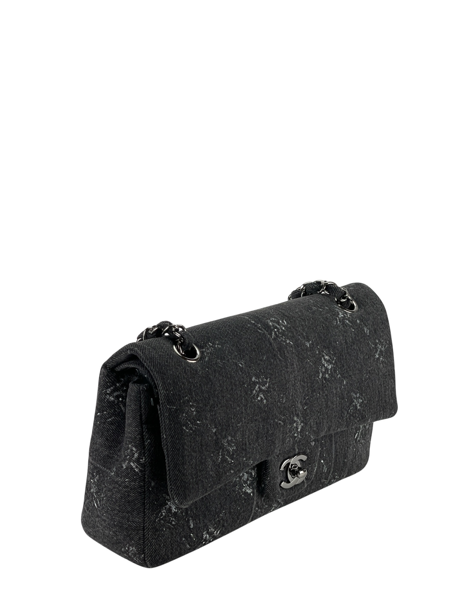 CHANEL - Matelasse Denim CF25 Chain Shoulder Bag