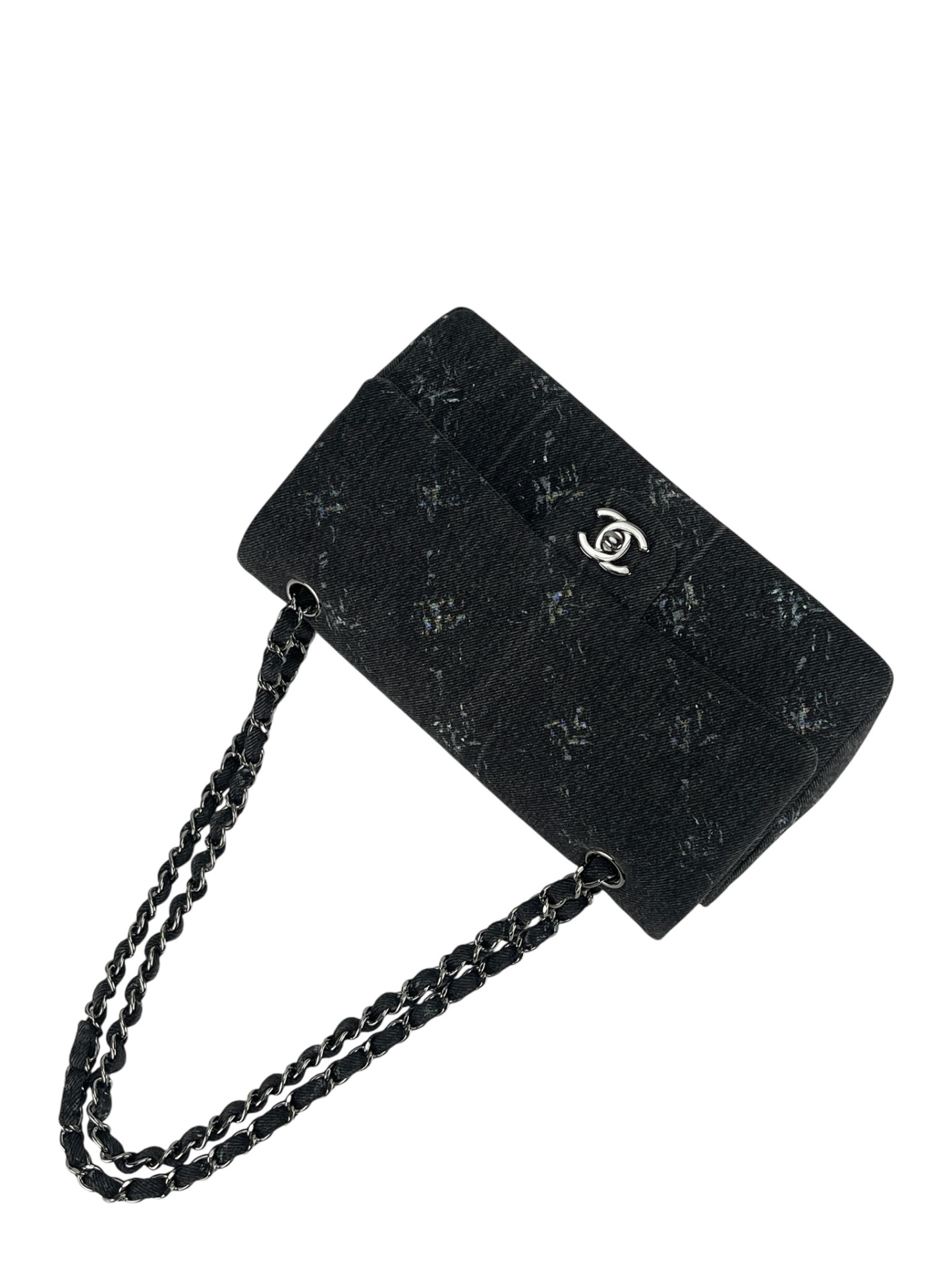 CHANEL - Matelasse Denim CF25 Chain Shoulder Bag