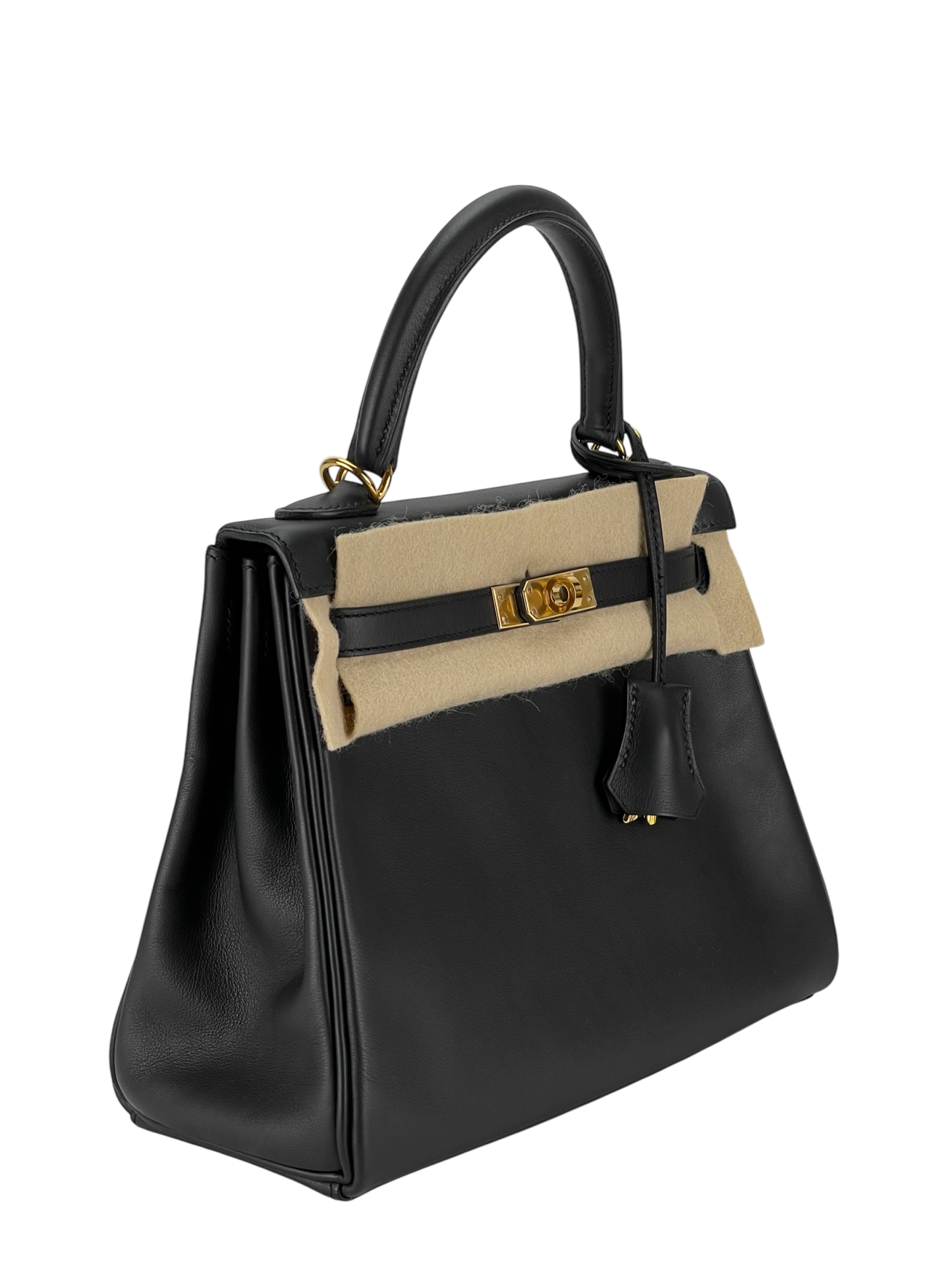 HERMES - Kelly 25 Black Swift Gold Hardware