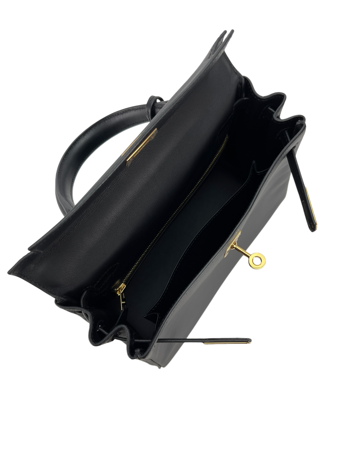 HERMES - Kelly 25 Black Swift Gold Hardware