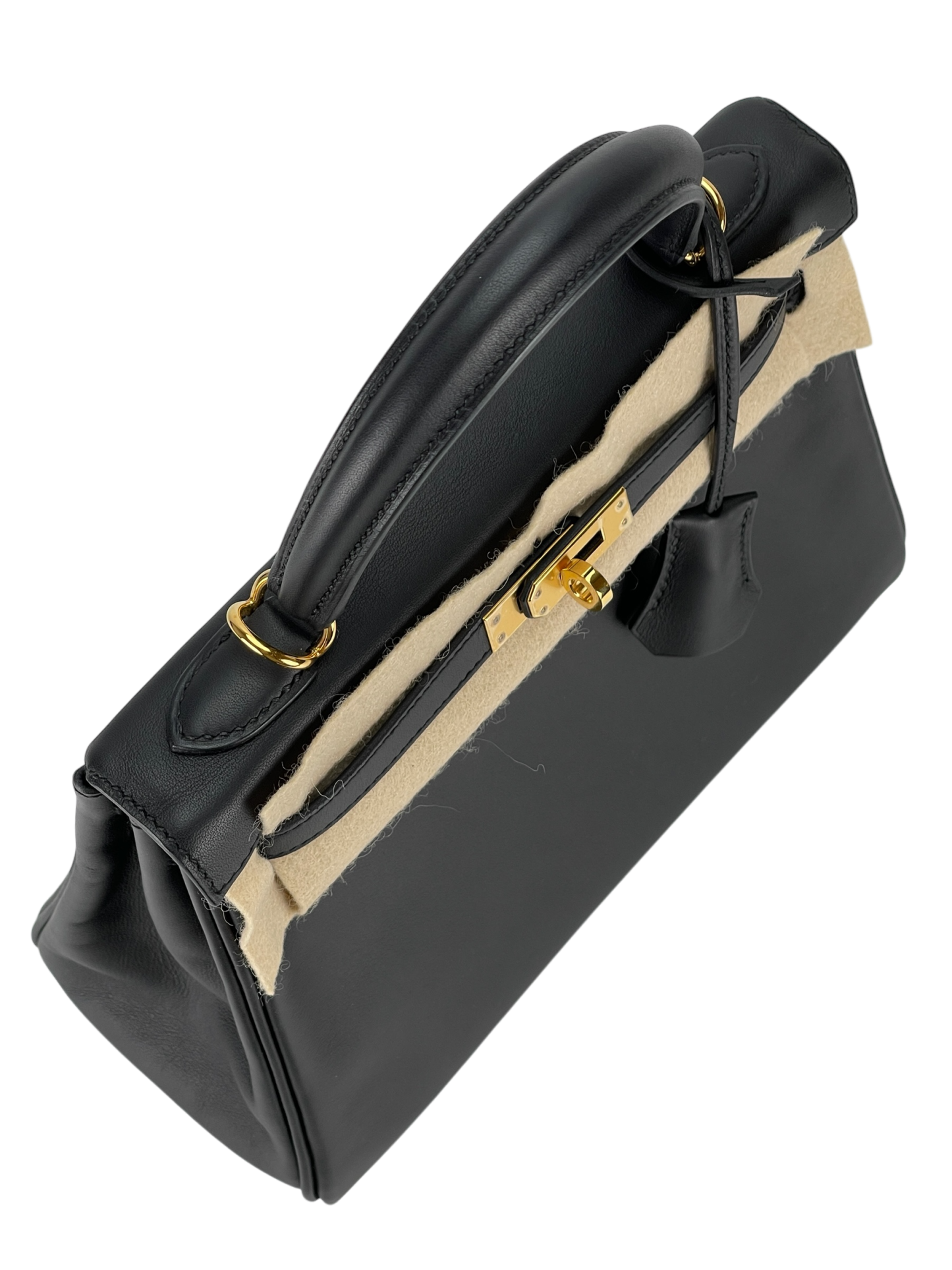 HERMES - Kelly 25 Black Swift Gold Hardware
