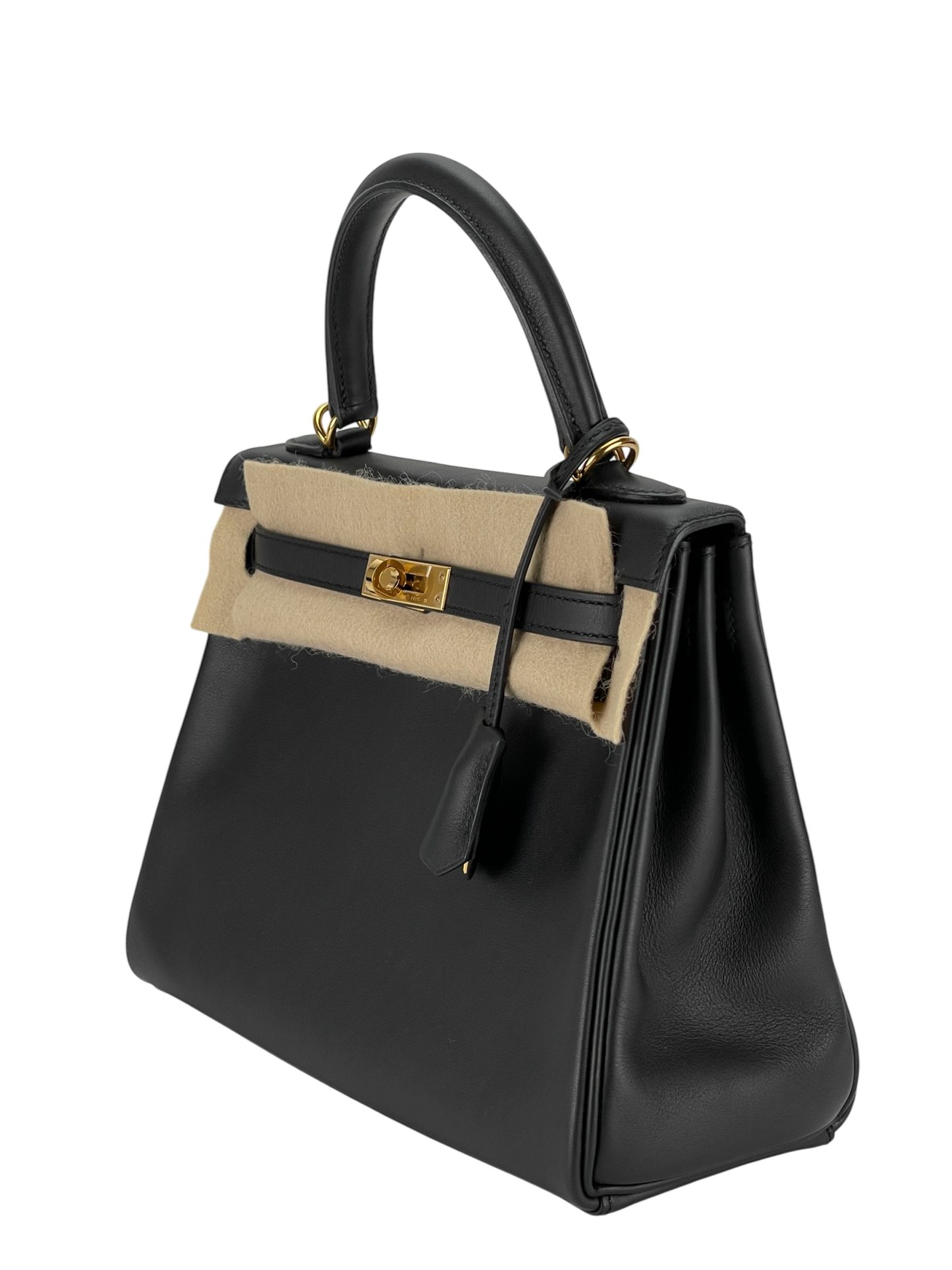 HERMES - Kelly 25 Black Swift Gold Hardware
