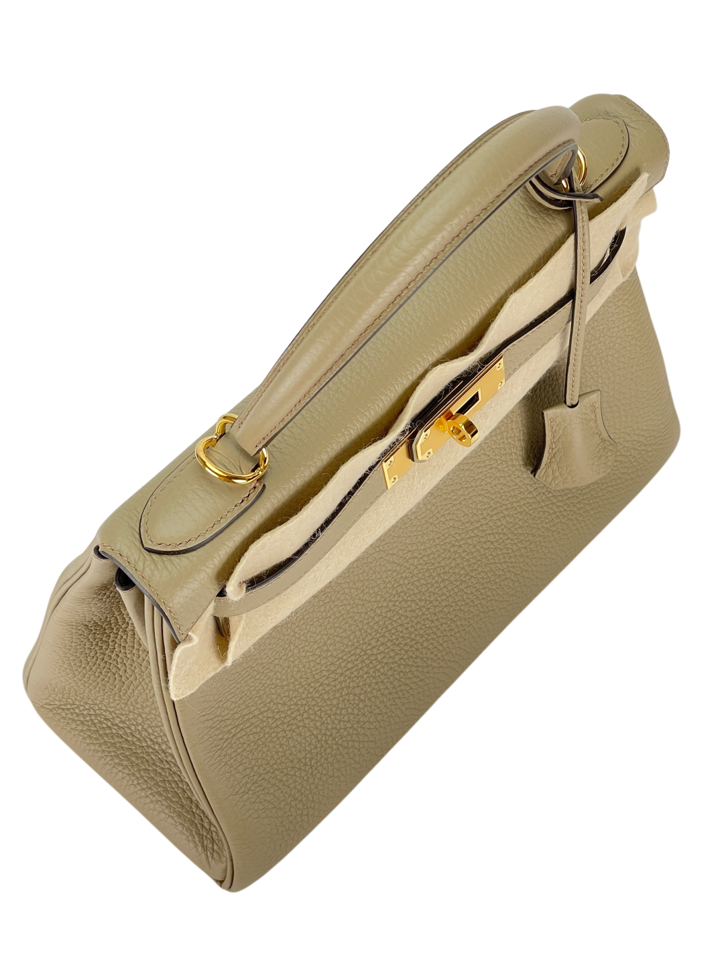 HERMES - Kelly 28 8Q Beige Marfa Gold TC Gold Hardware