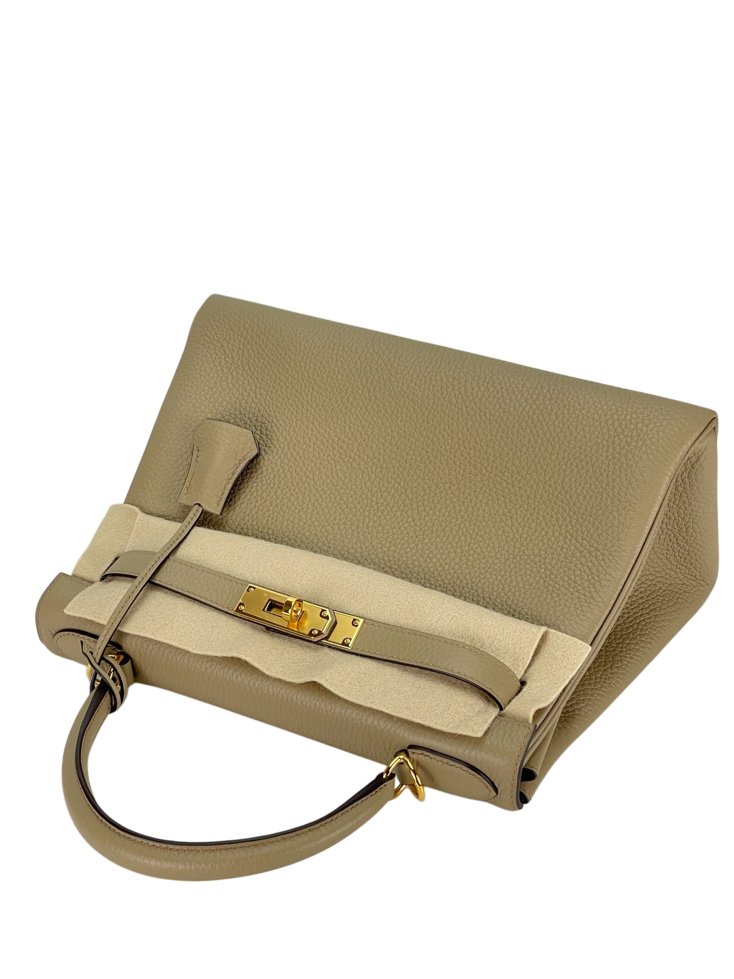 HERMES - Kelly 28 8Q Beige Marfa Gold TC Gold Hardware