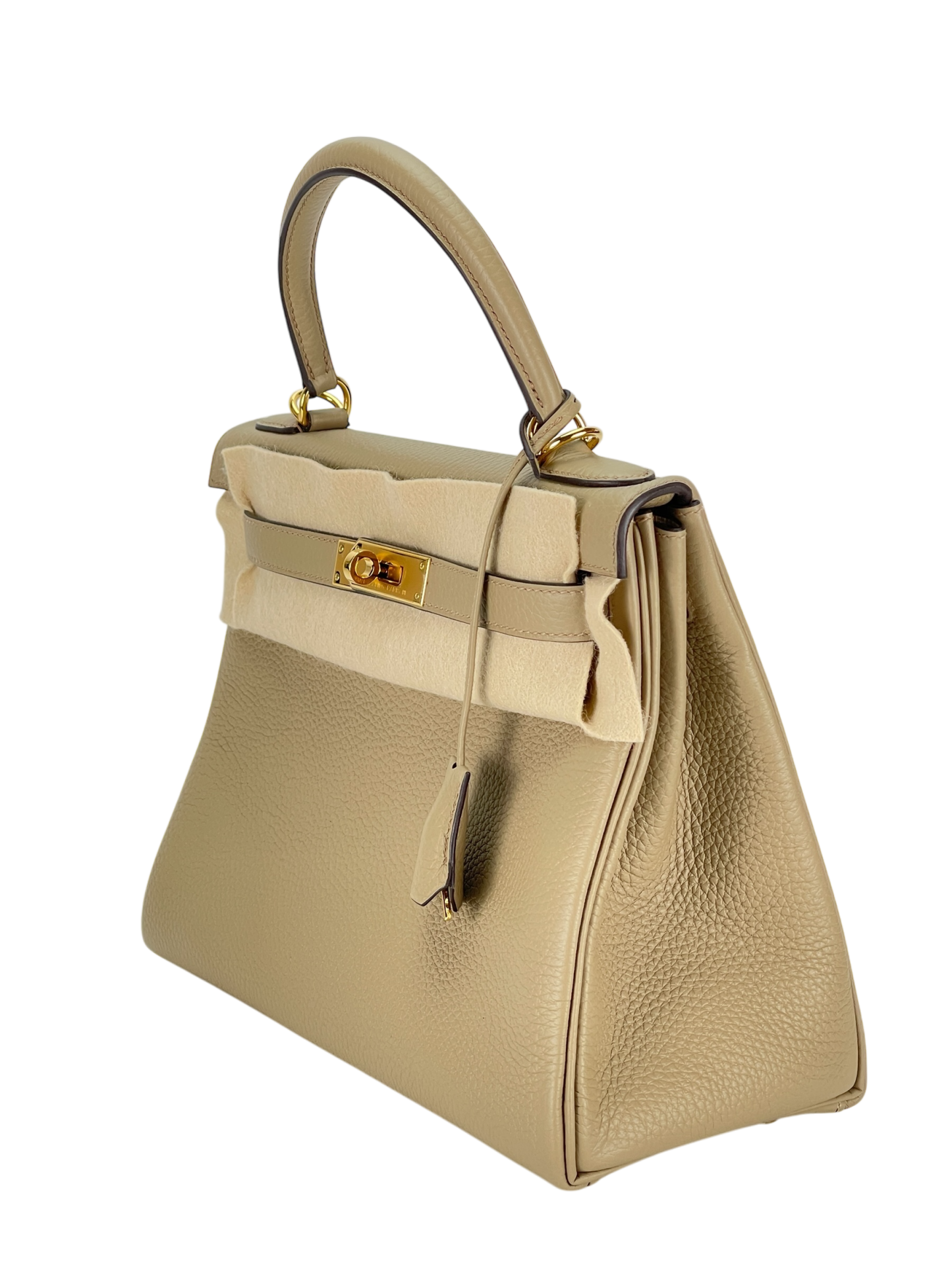 HERMES - Kelly 28 8Q Beige Marfa Gold TC Gold Hardware