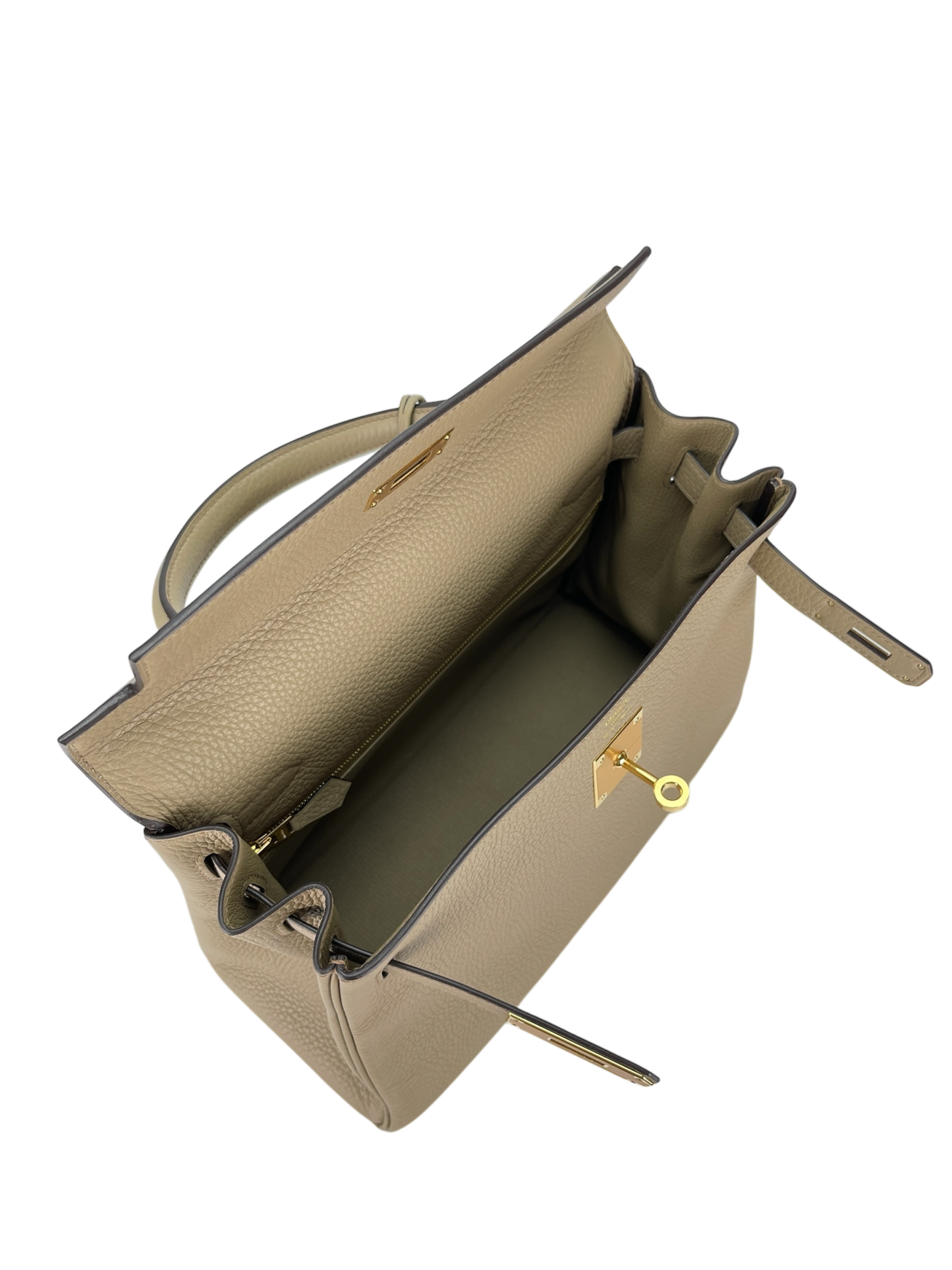 HERMES - Kelly 28 8Q Beige Marfa Gold TC Gold Hardware