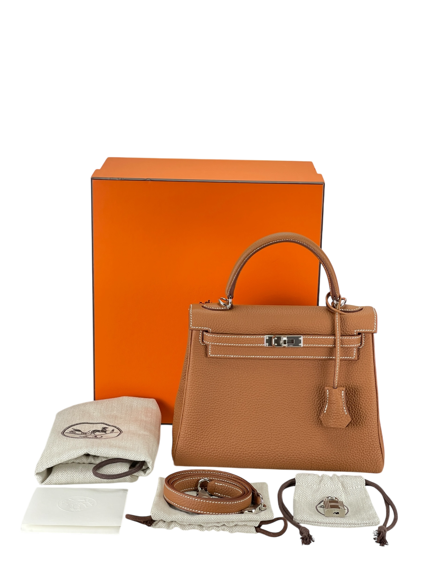 HERMES - Kelly 25 Gold Togo Palladium Hardware